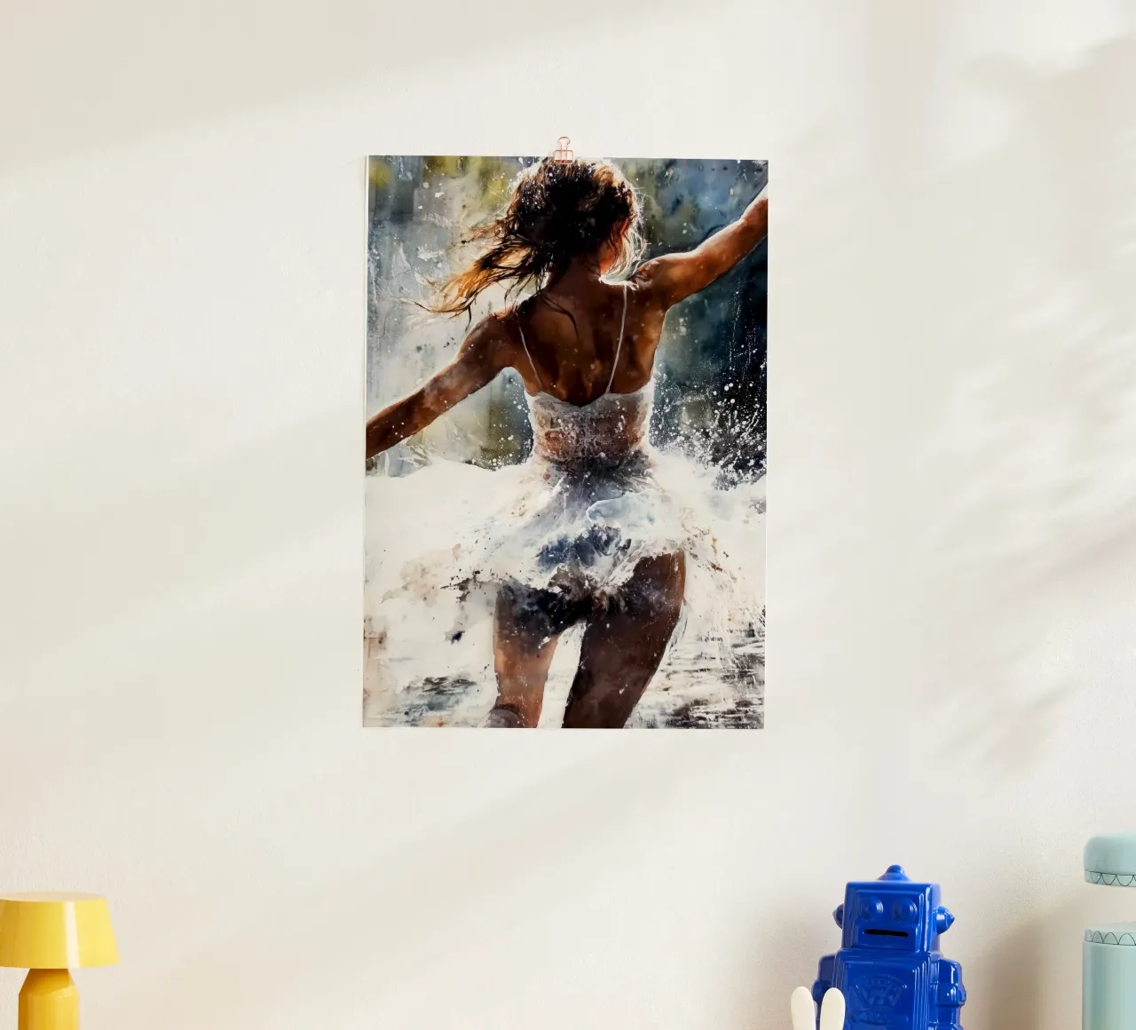Ballerina di danza classica ad acquerello poster da Justyna Jaszke JBJart