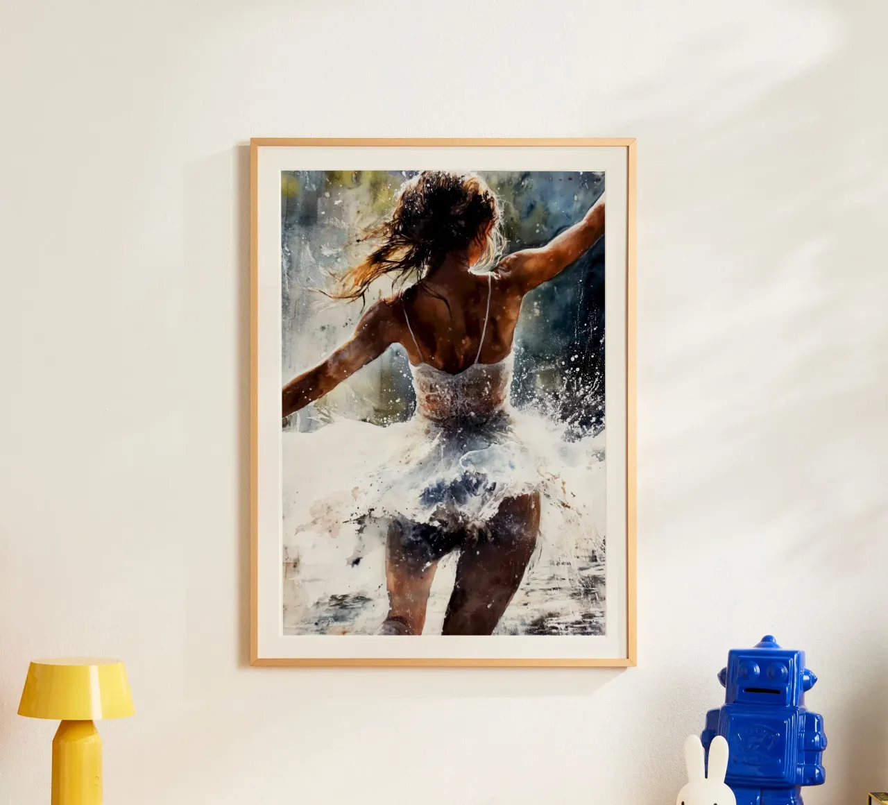 Ballerina di danza classica ad acquerello poster da Justyna Jaszke JBJart