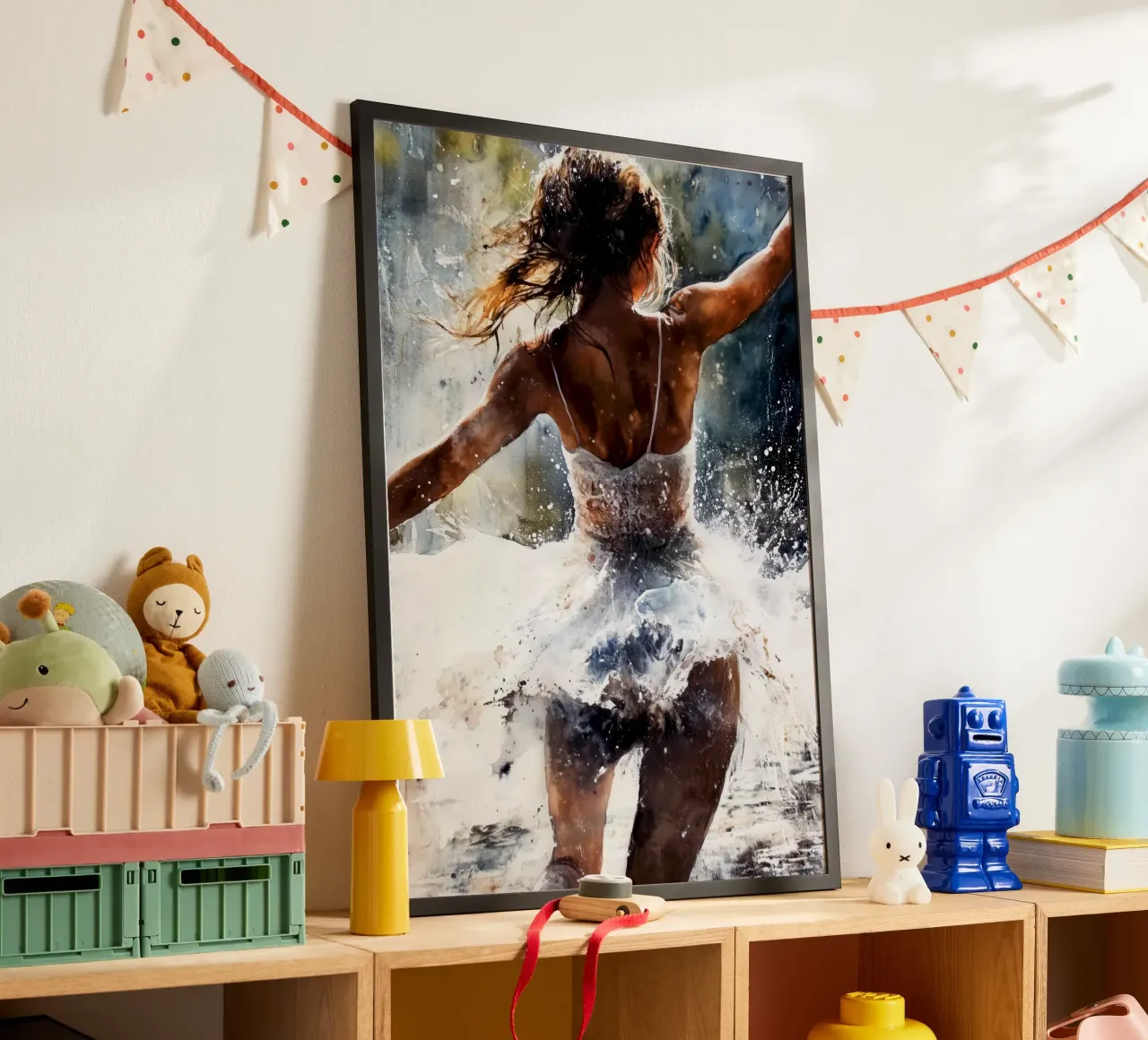 Ballerina di danza classica ad acquerello poster da Justyna Jaszke JBJart