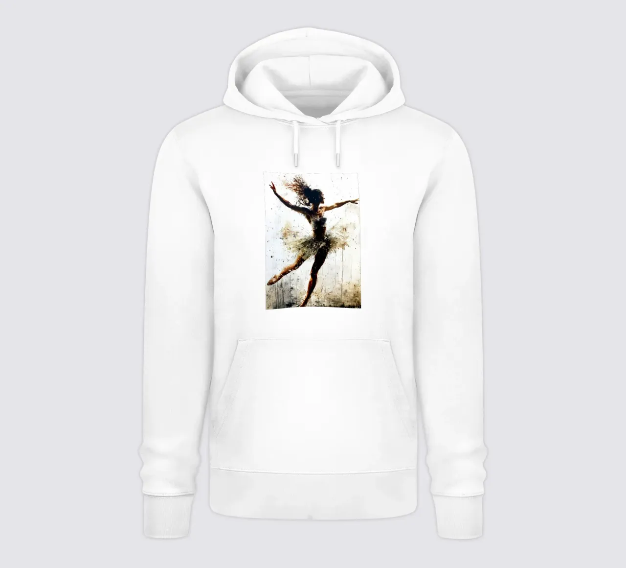 Ballerina di danza classica ad acquerello felpa con cappuccio da Justyna Jaszke JBJart