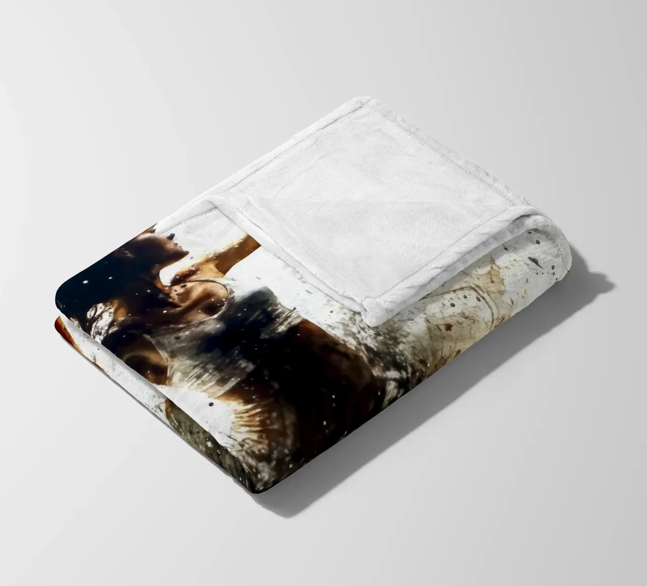 Ballet Dancer watercolor art fleece blanket by Justyna Jaszke JBJart