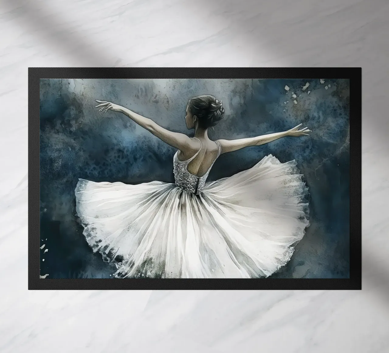 Ballerina di danza classica ad acquerello zerbino da Justyna Jaszke JBJart