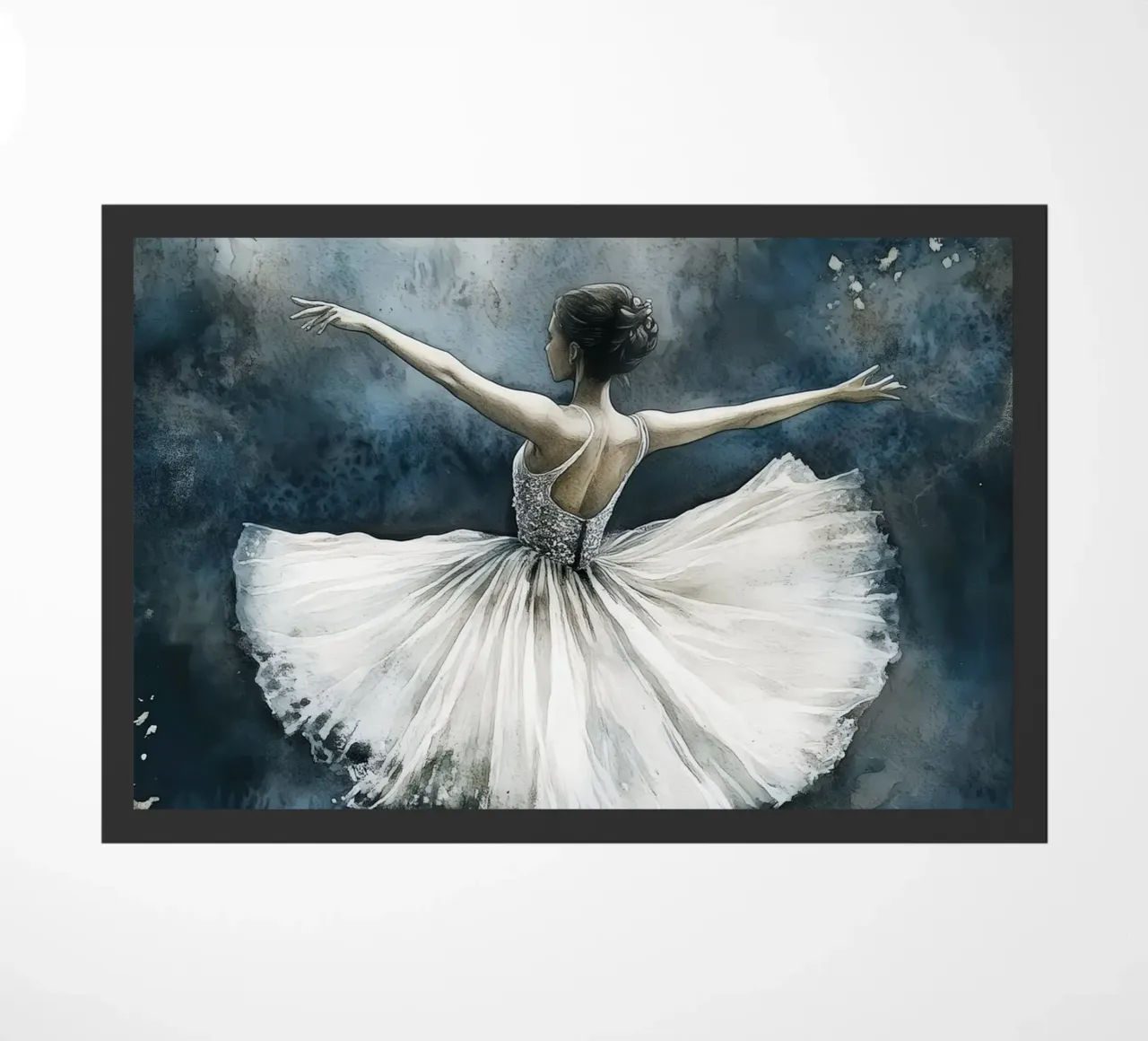 Ballerina di danza classica ad acquerello zerbino da Justyna Jaszke JBJart
