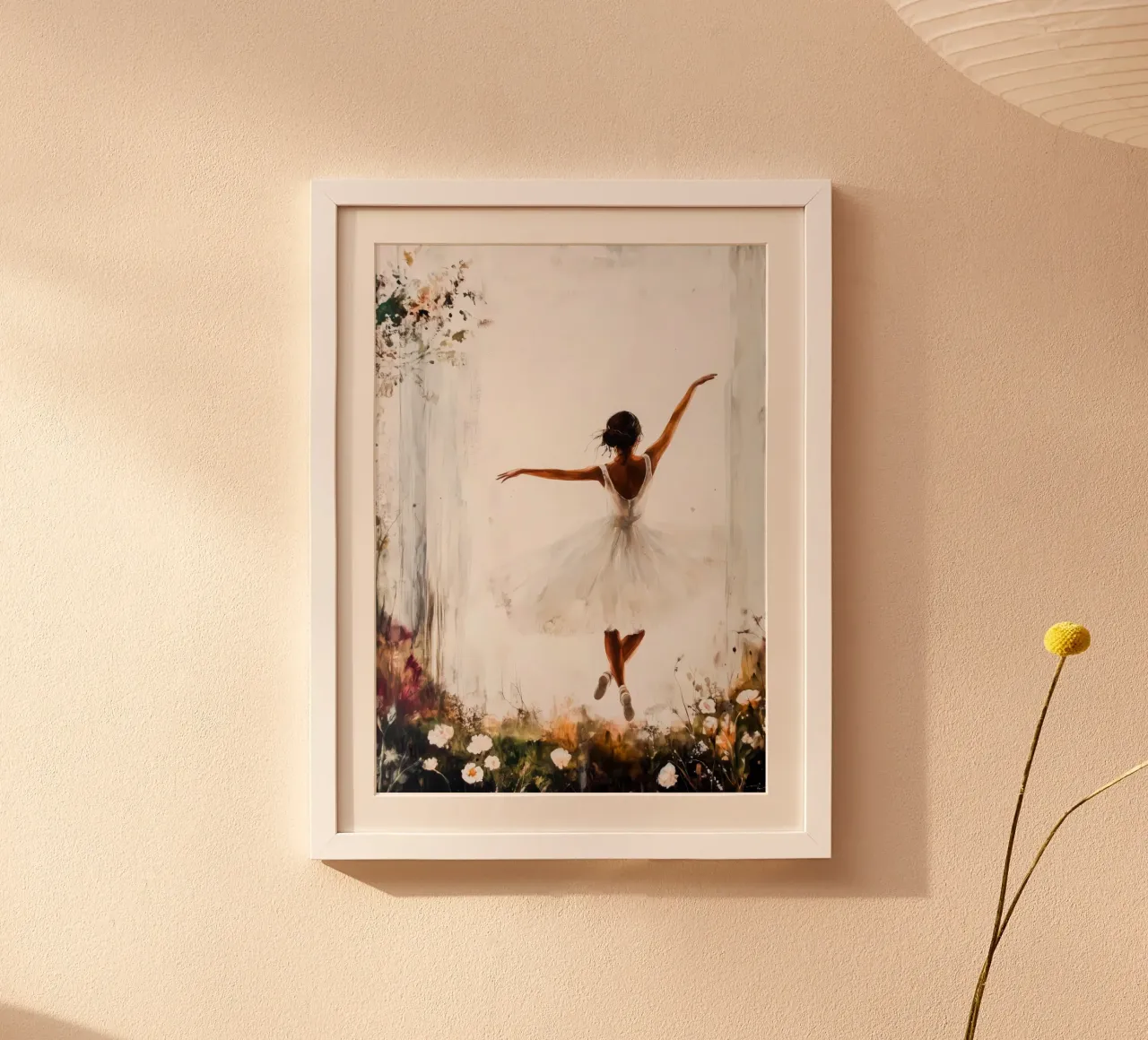 Ballerina di danza classica ad acquerello poster con telaio in alluminio da Justyna Jaszke JBJart