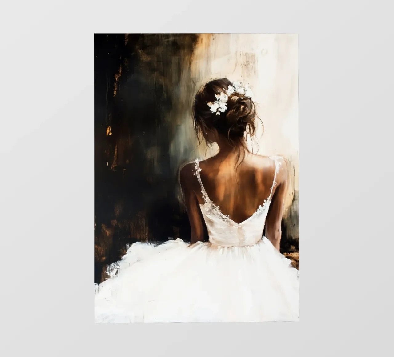 Ballerina di danza classica ad acquerello carta da parati fotografica da Justyna Jaszke JBJart