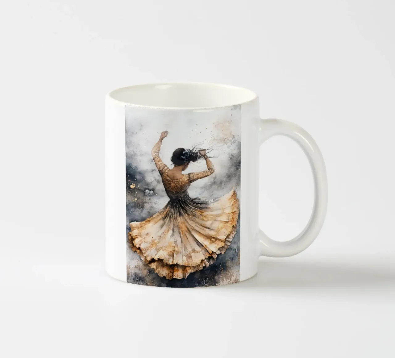 Ballerina acquerello tazza in ceramica da Justyna Jaszke JBJart