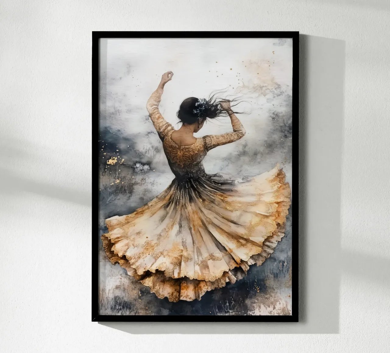 Ballerina acquerello poster con telaio in plastica da Justyna Jaszke JBJart
