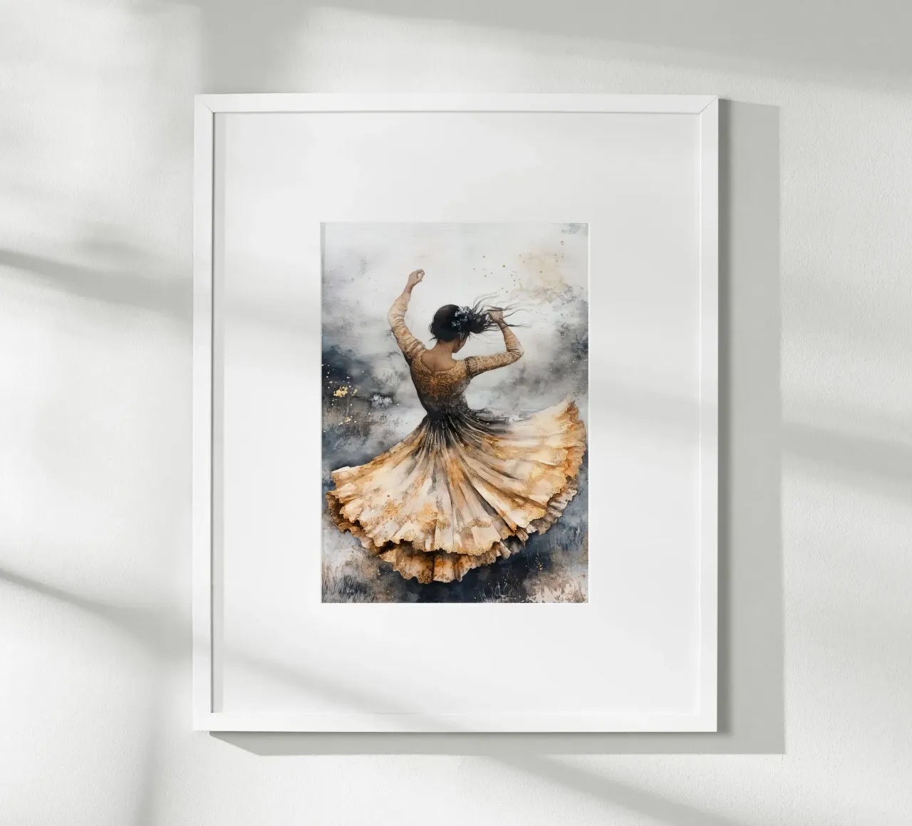 Ballerina acquerello poster con telaio in plastica da Justyna Jaszke JBJart
