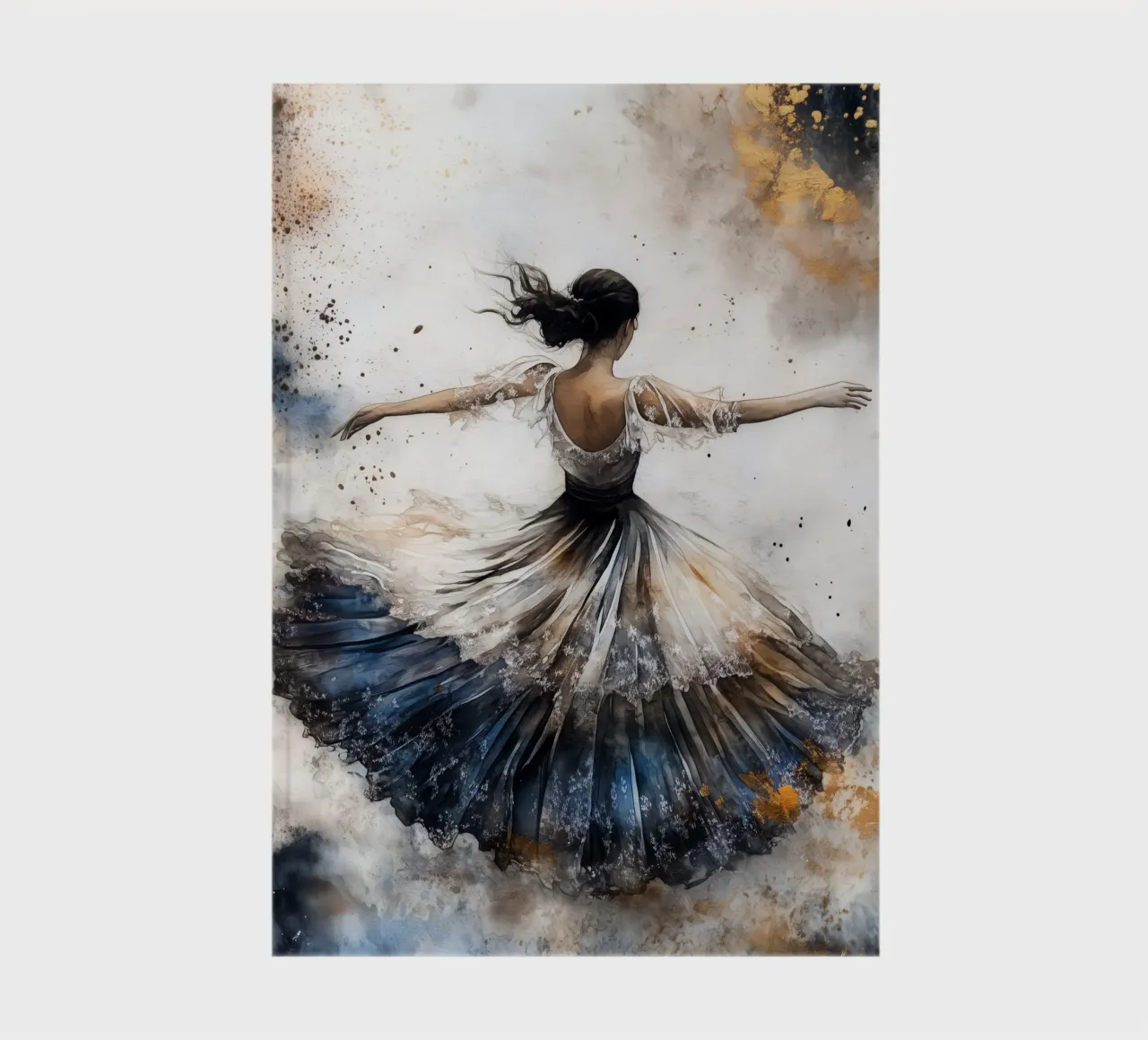 Aquarelle de danseuse carnet de notes de Justyna Jaszke JBJart