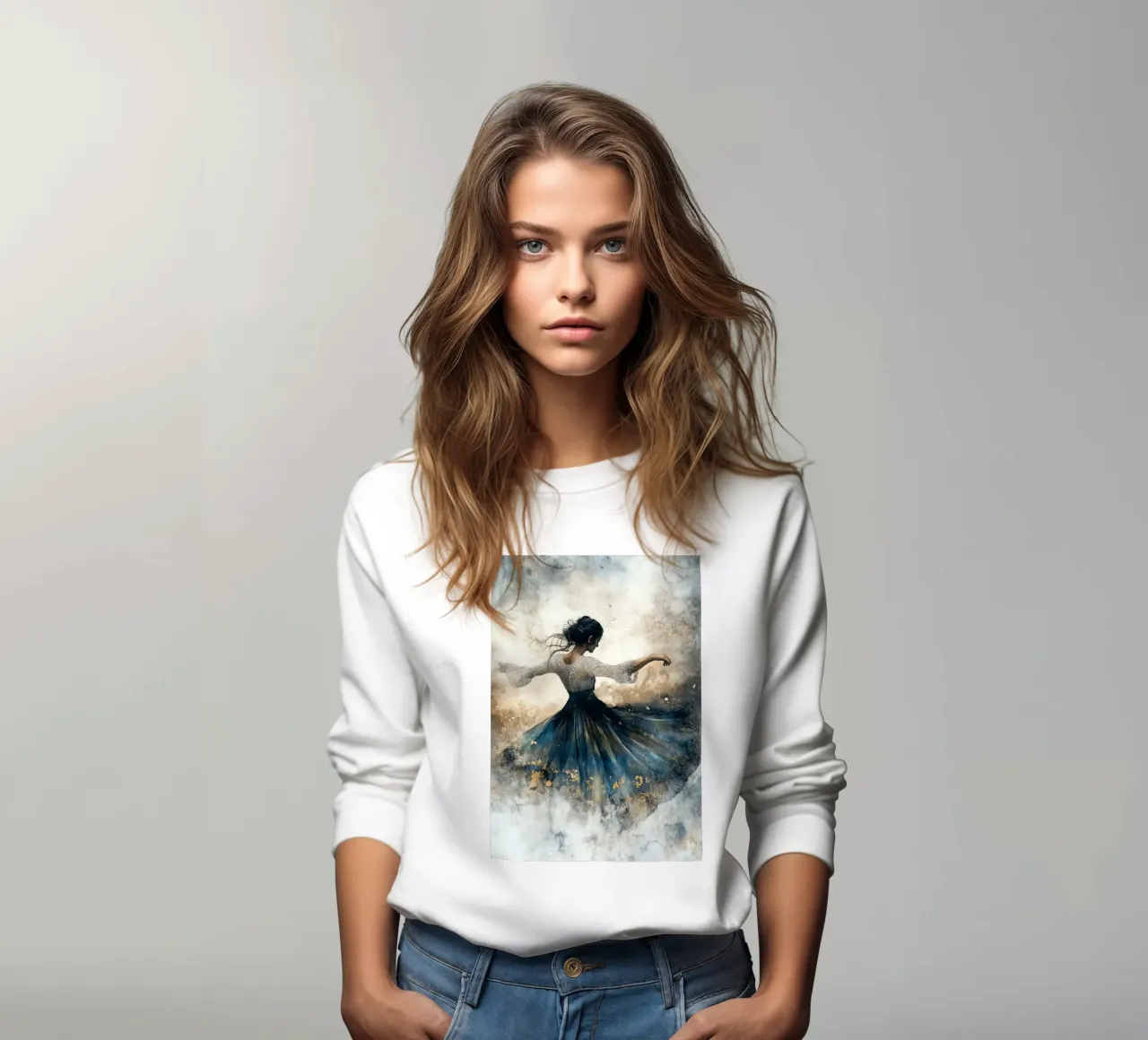 Ballerina acquerello felpa da Justyna Jaszke JBJart