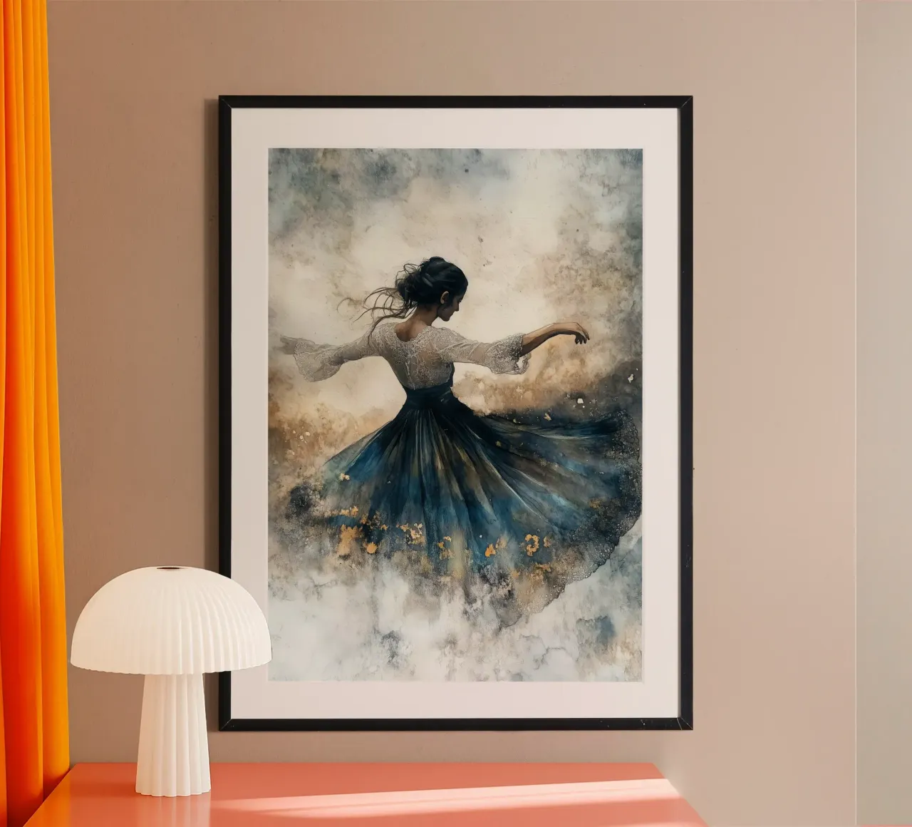 Ballerina acquerello poster da Justyna Jaszke JBJart