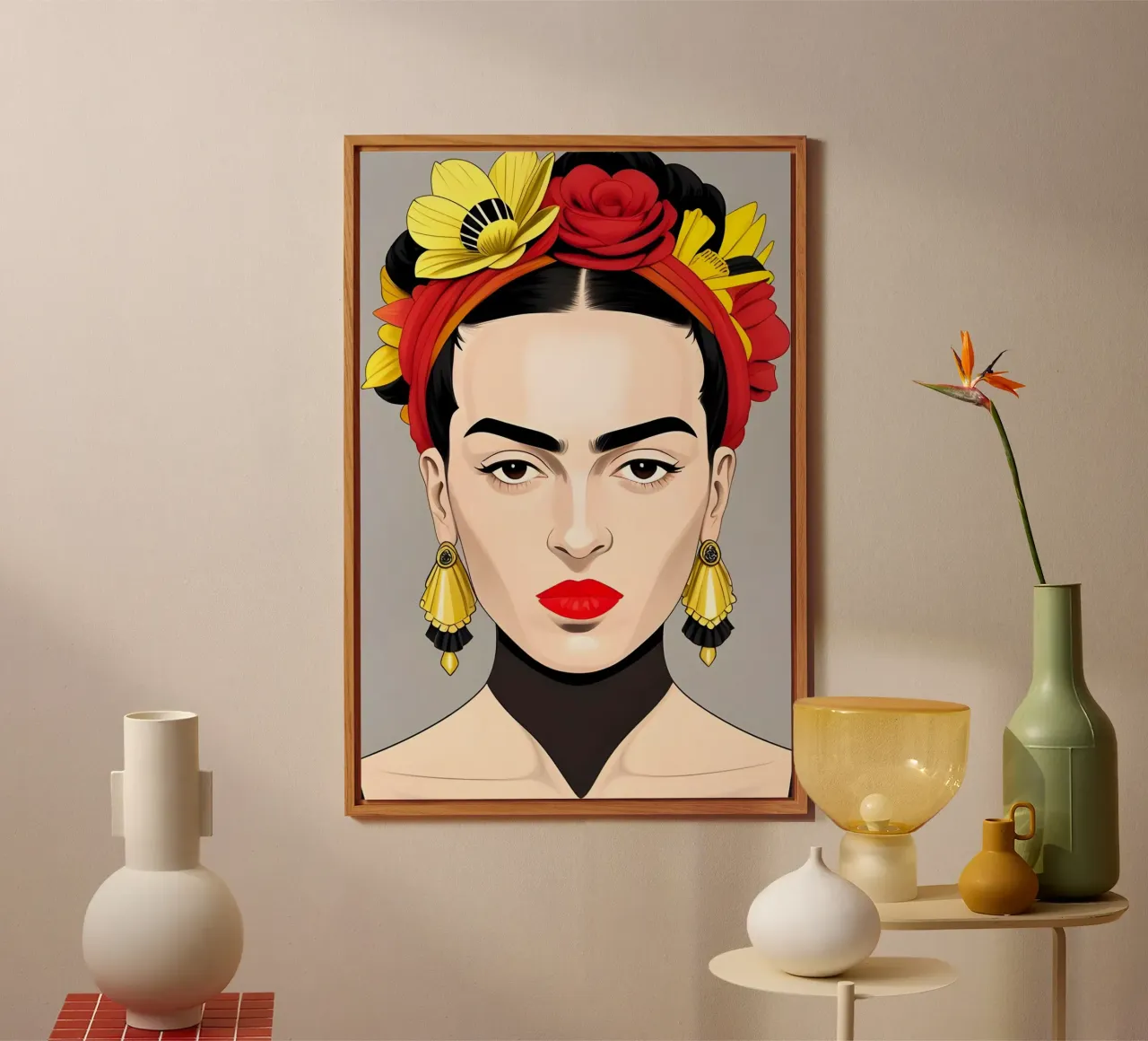 FRIDA KAHLO BOHO forex plate by ART DECO