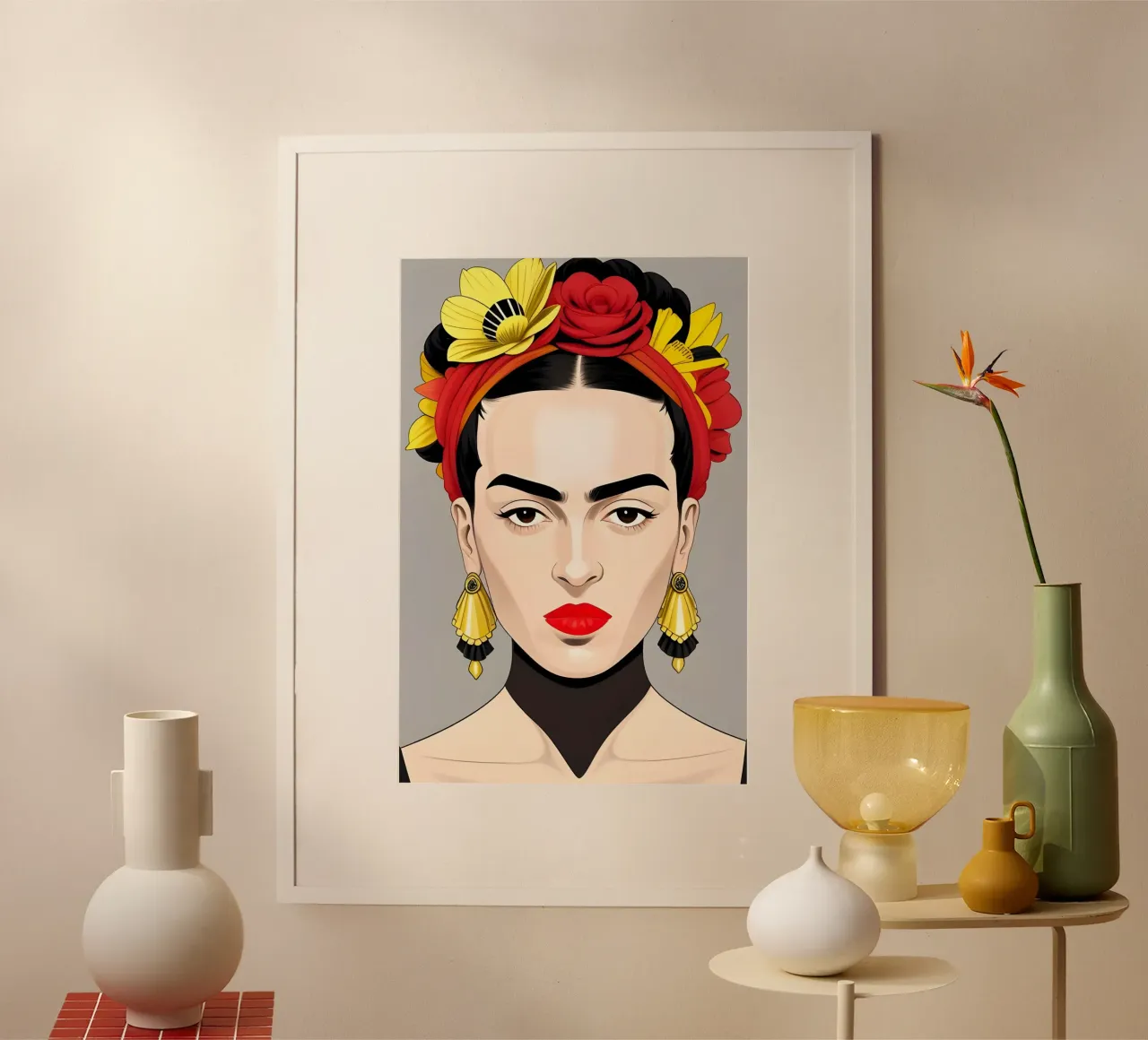 FRIDA KAHLO BOHO carta hahnemühle da ART DECO
