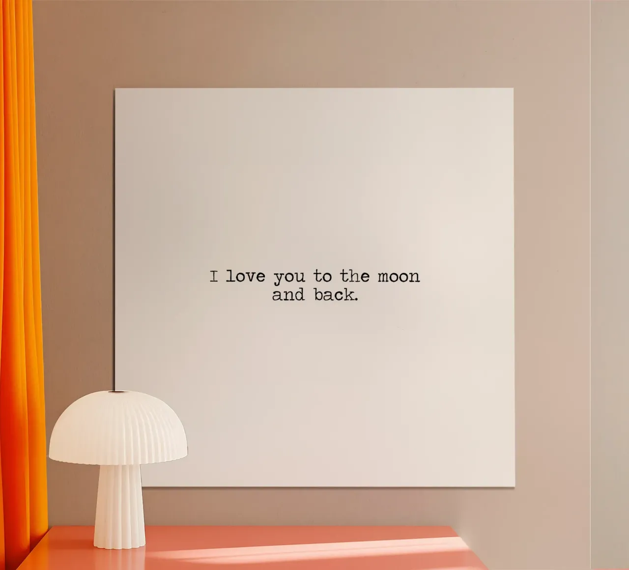 I love you to the moon and back - typographical quote hahnemühle by Summer Soul Co. - Quotes
