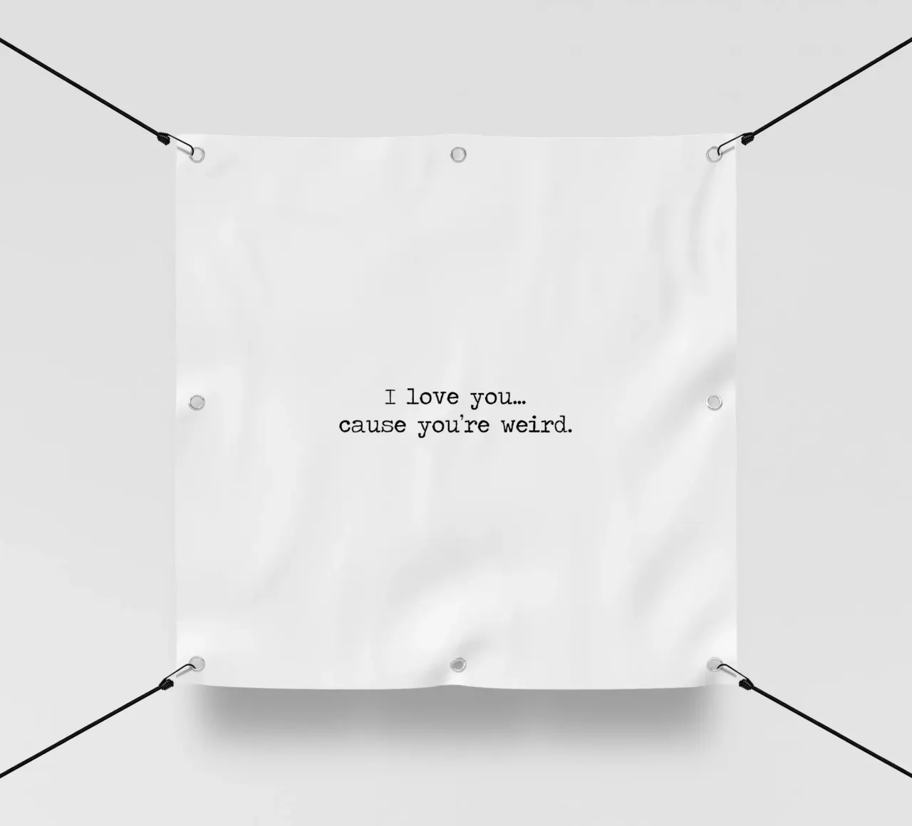 Ti amo... perché sei strano citazione telo in pvc da Summer Soul Co. - Quotes