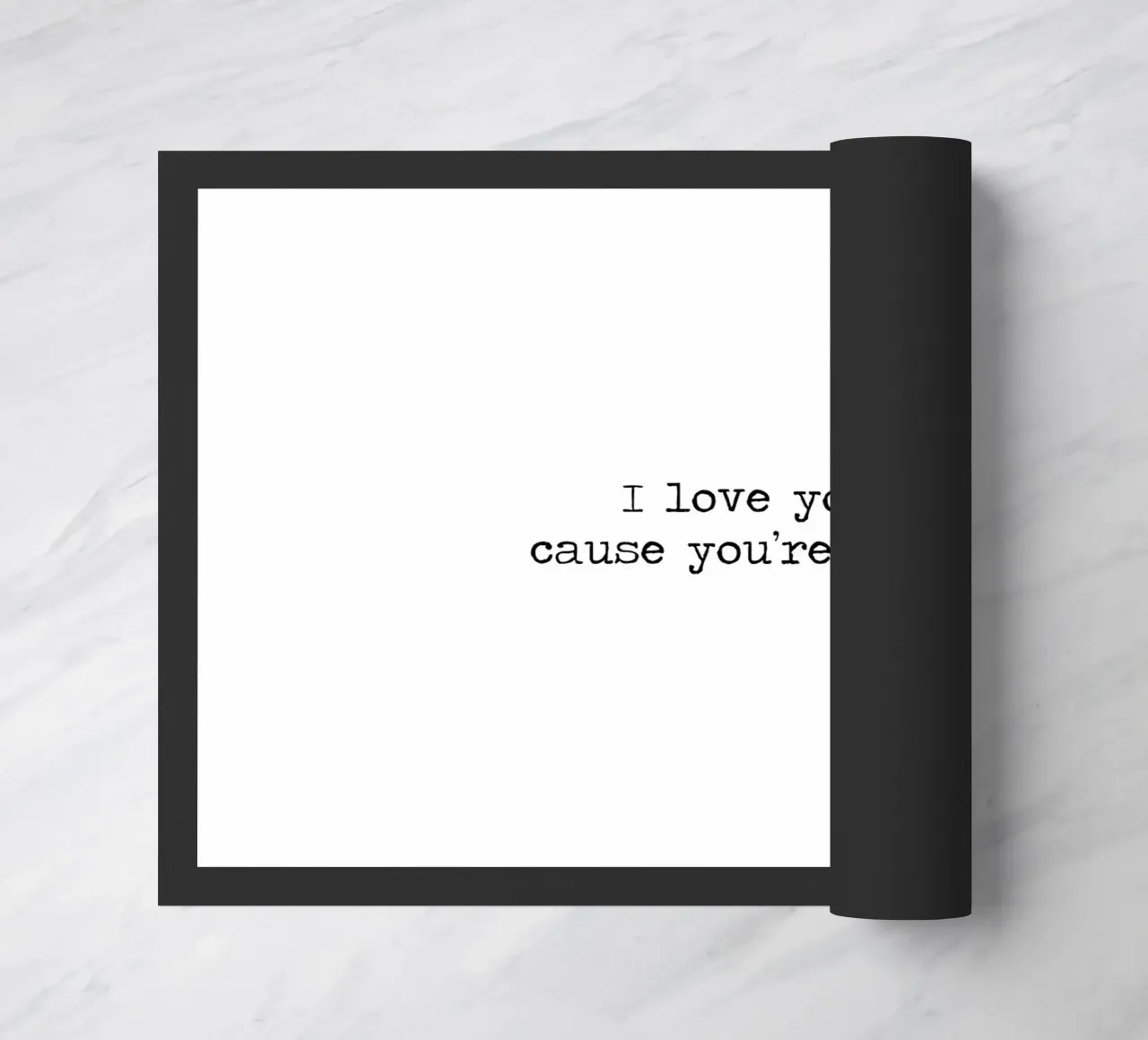 Ich liebe dich... weil du seltsam bist Zitat Fußmatte von Summer Soul Co. - Quotes