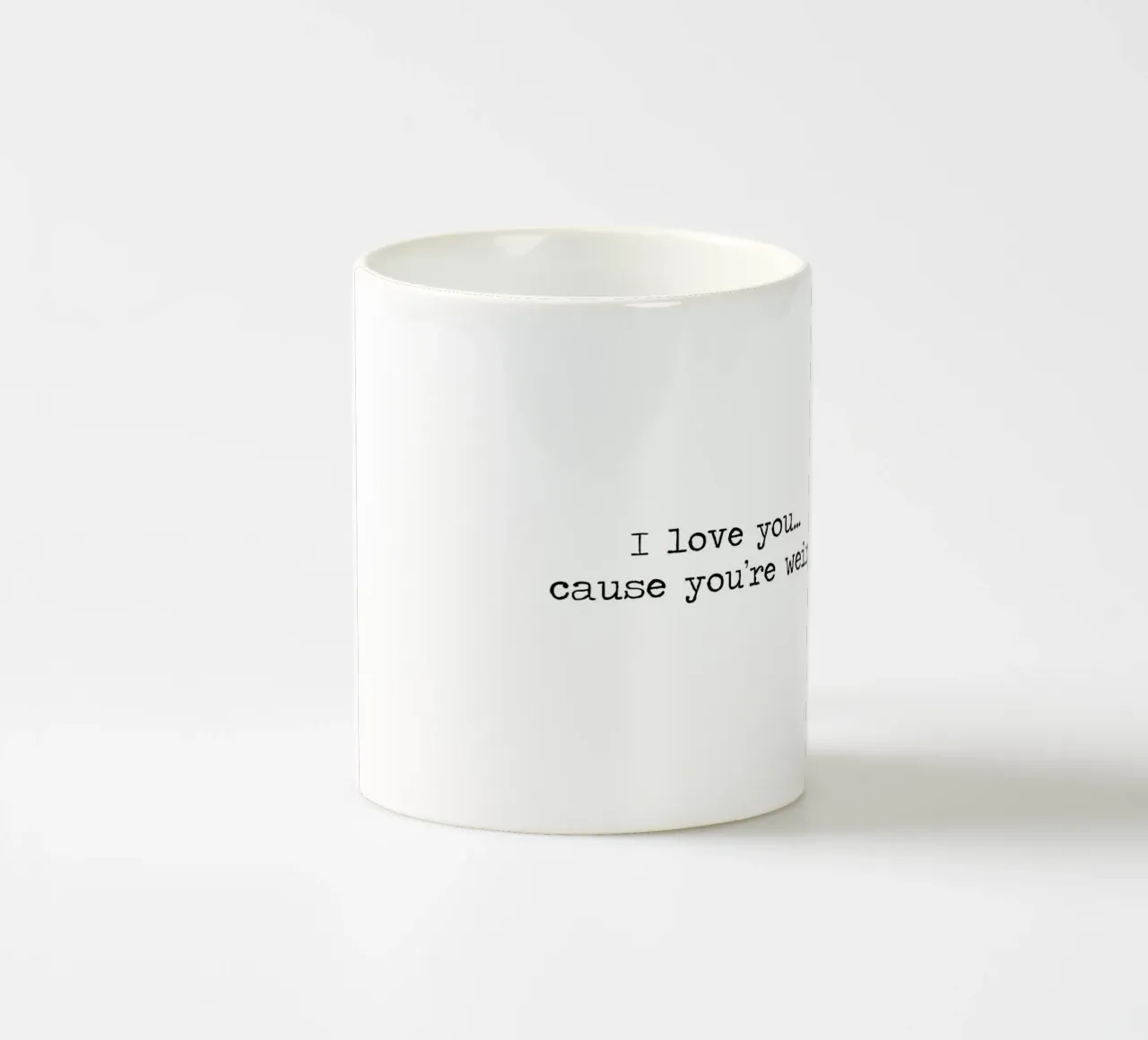Ti amo... perché sei strano citazione tazza in ceramica da Summer Soul Co. - Quotes