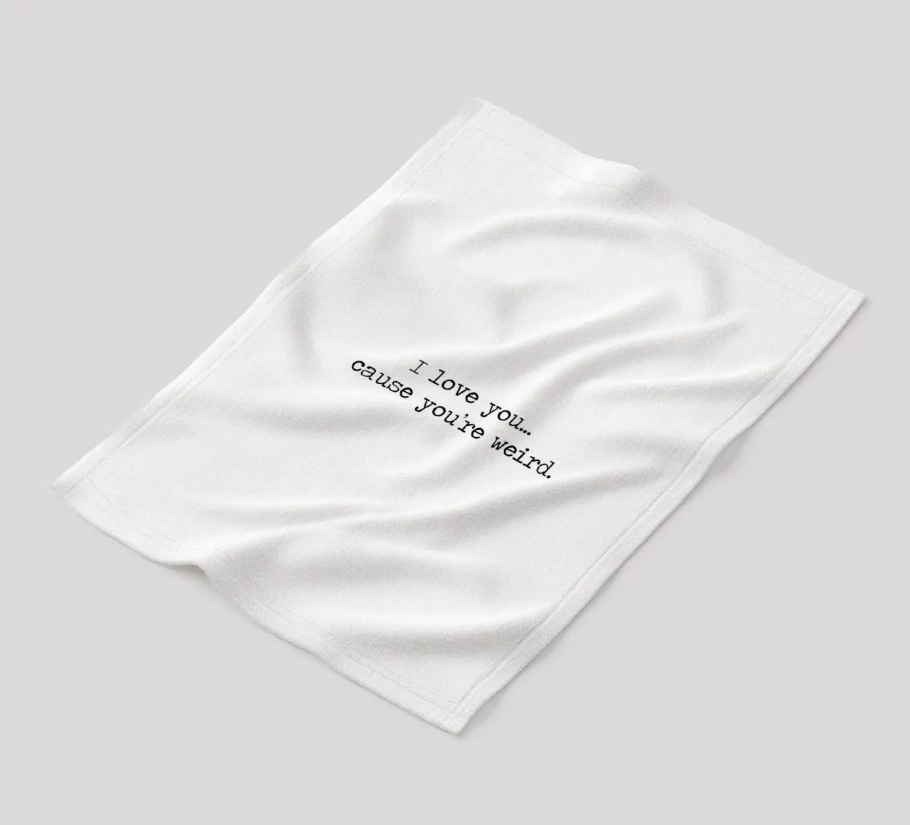 Ich liebe dich... weil du seltsam bist Zitat Fleecedecke von Summer Soul Co. - Quotes