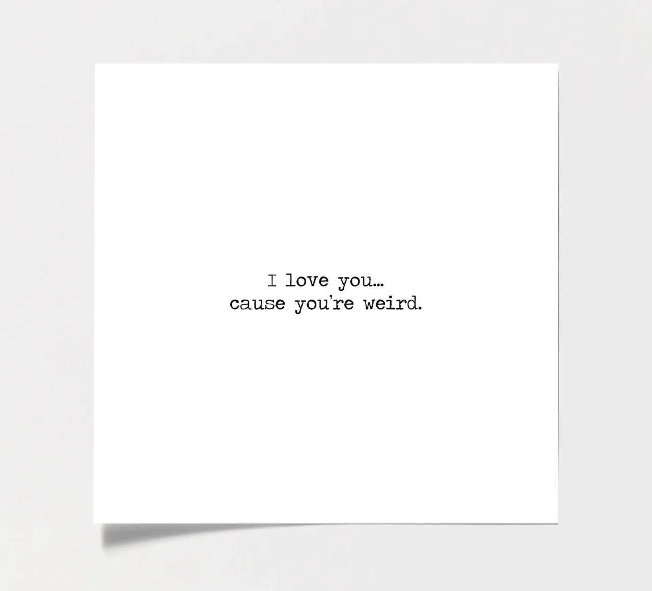 Ich liebe dich... weil du seltsam bist Zitat Stickerbogen von Summer Soul Co. - Quotes