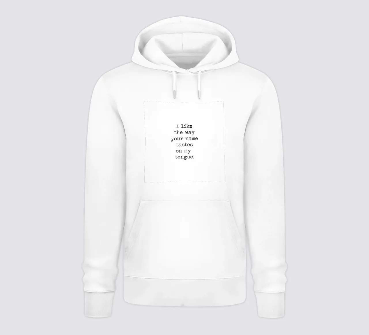 Me encanta el sabor de tu nombre en mi lengua - cita sudadera con capucha de Summer Soul Co. - Quotes
