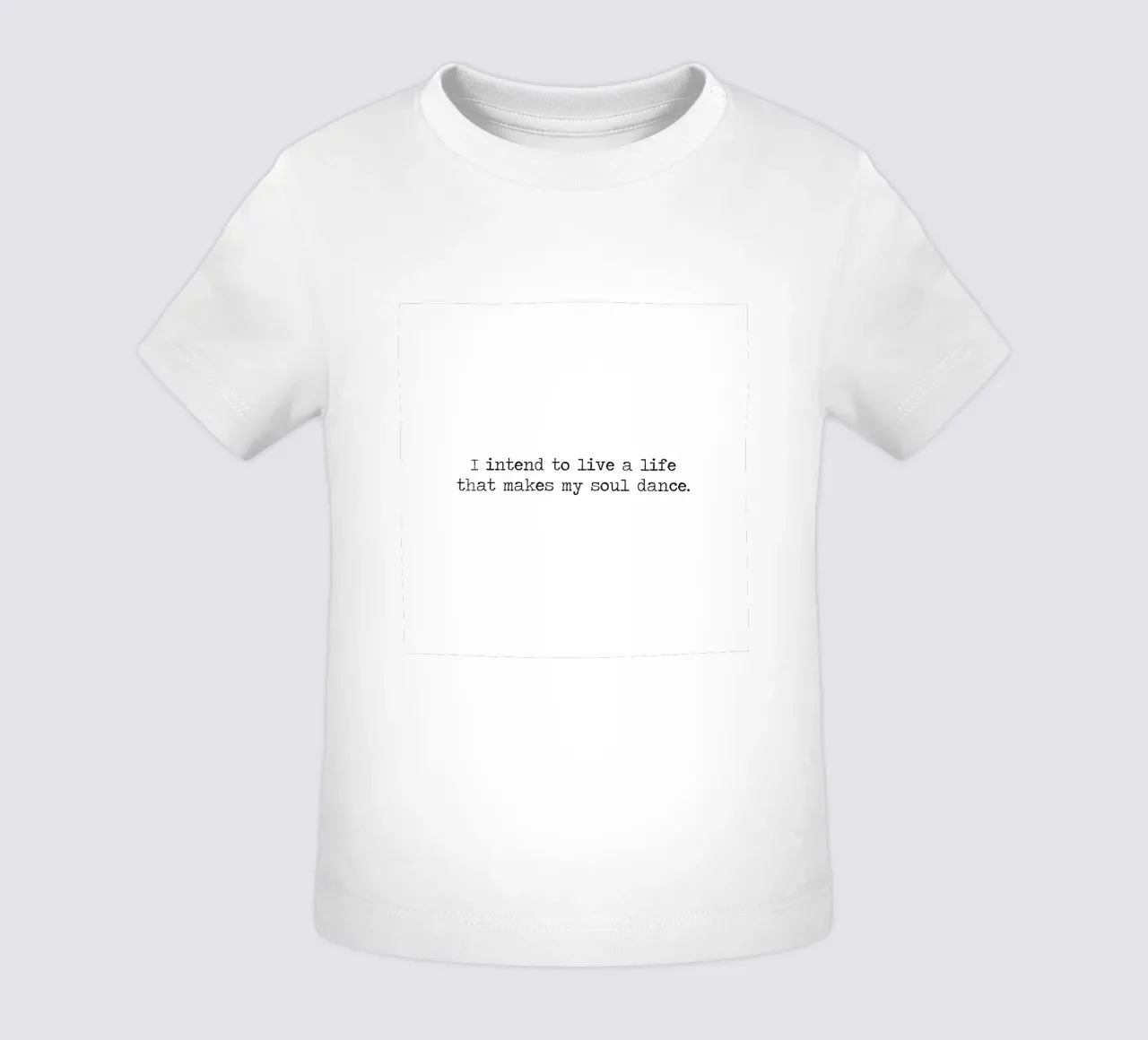 Intendo vivere una vita che faccia danzare la mia anima - citazione maglietta neonato da Summer Soul Co. - Quotes