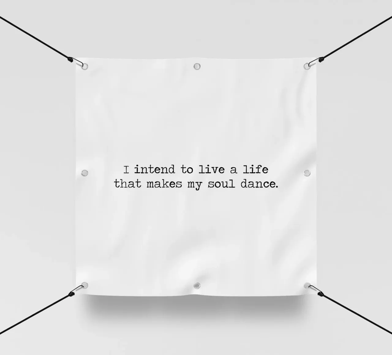 Intendo vivere una vita che faccia danzare la mia anima - citazione telo in pvc da Summer Soul Co. - Quotes