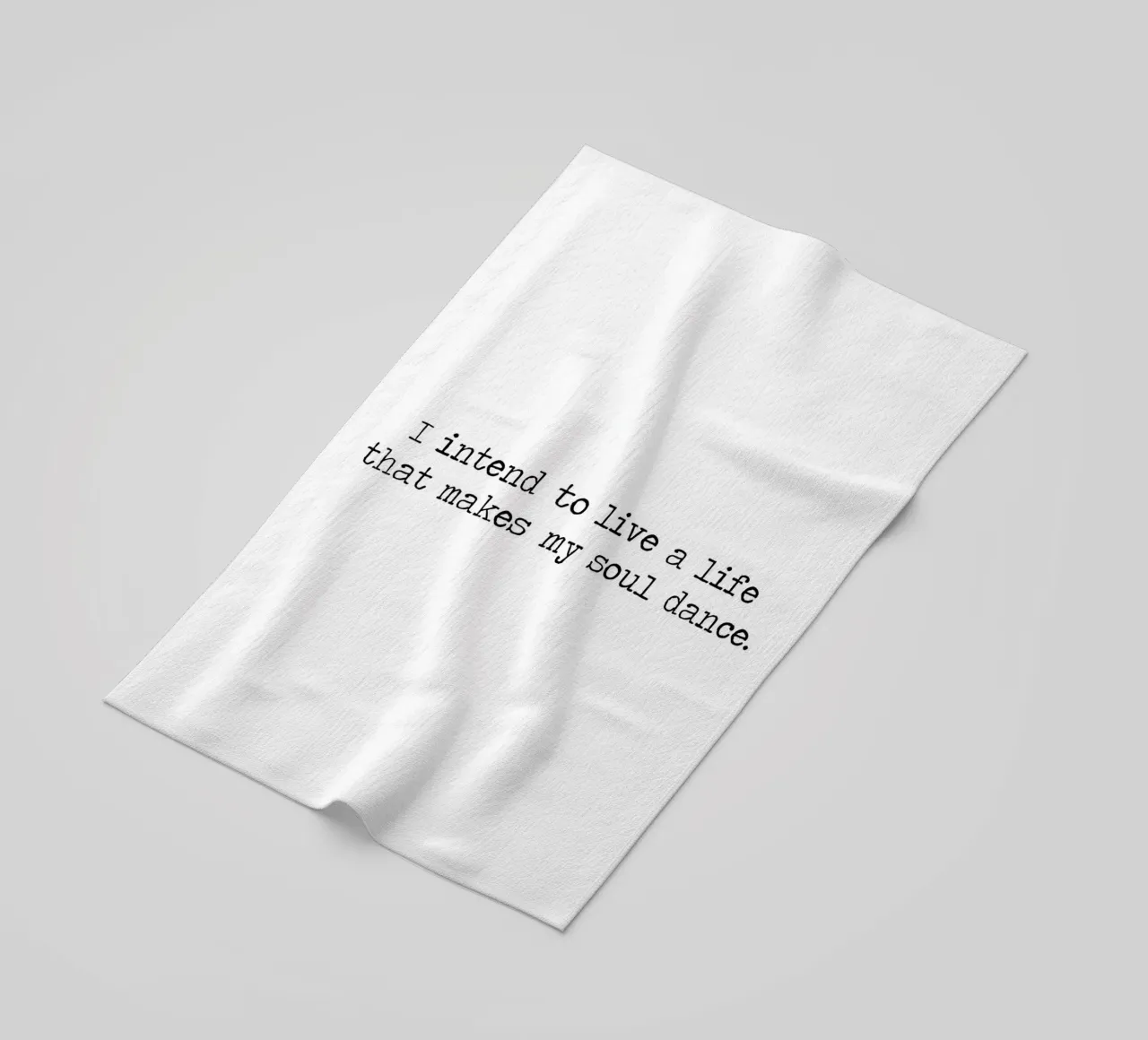 Intendo vivere una vita che faccia danzare la mia anima - citazione telo mare da Summer Soul Co. - Quotes