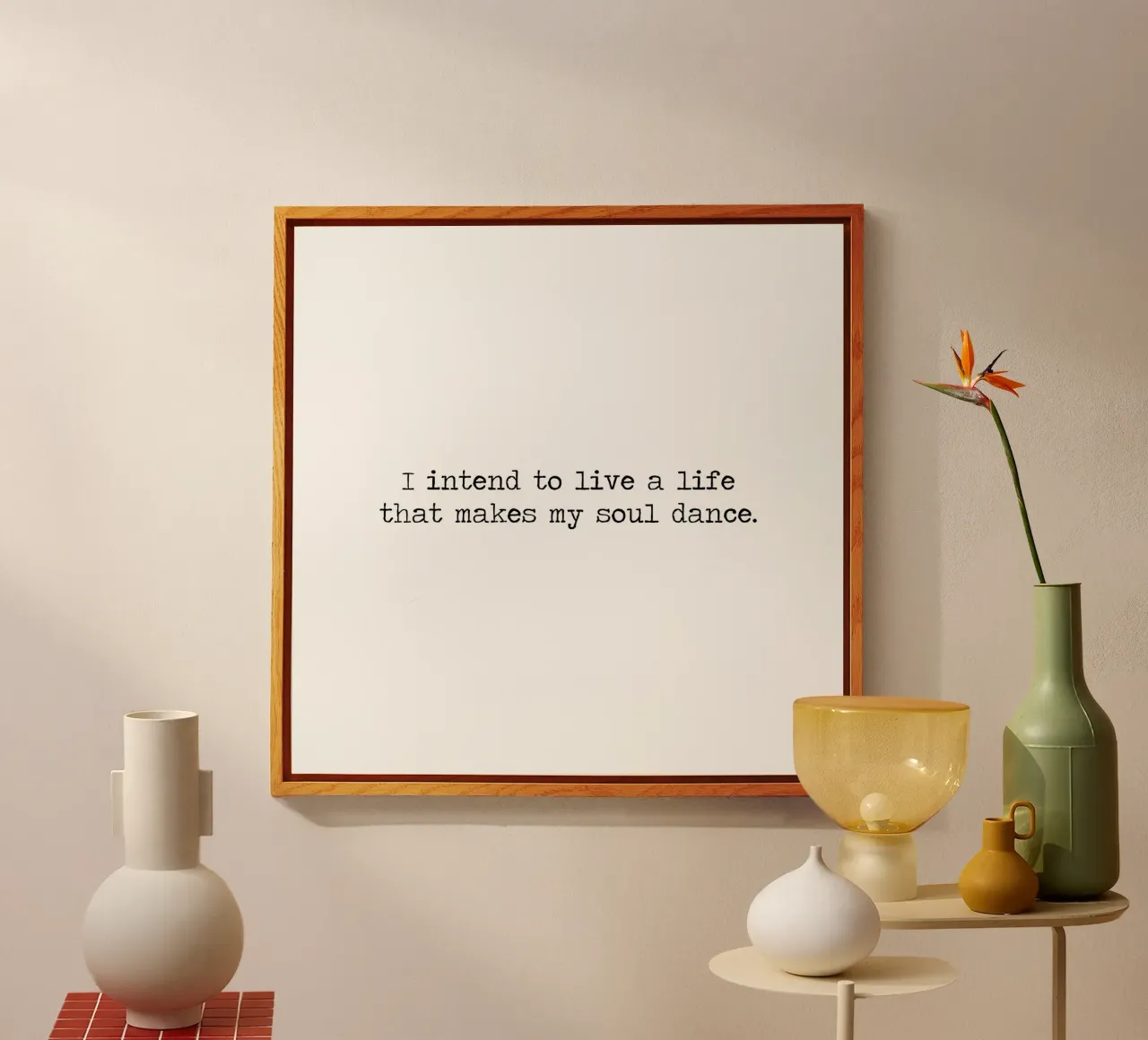 Me propongo vivir una vida que haga bailar a mi alma - cita metacrilato de Summer Soul Co. - Quotes