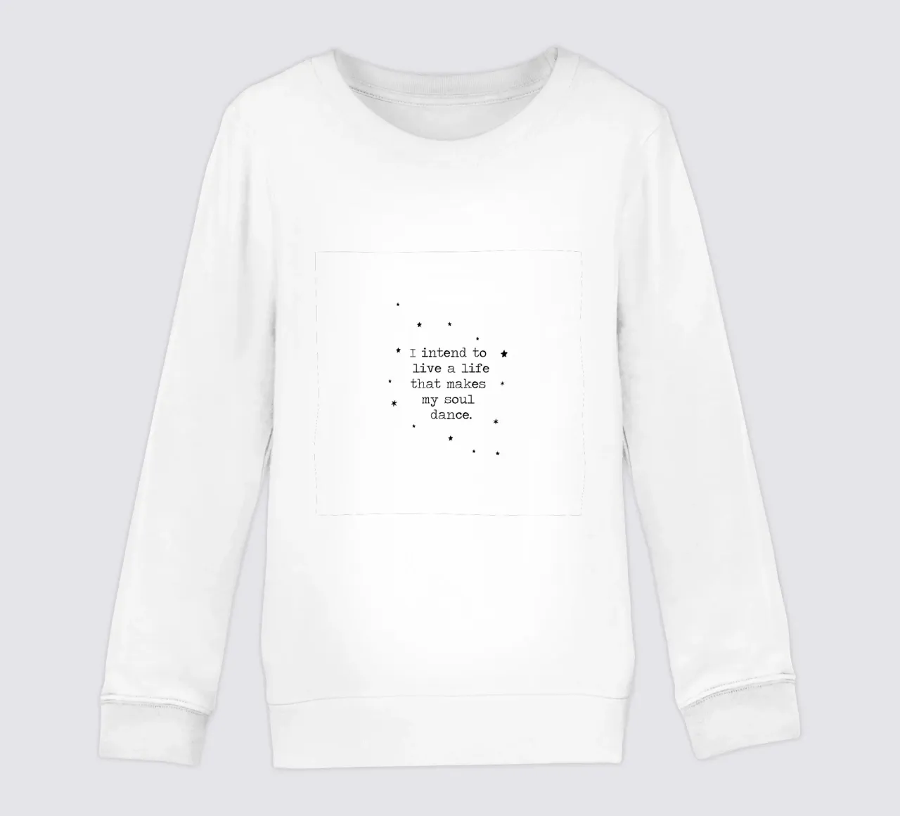 Intendo vivere una vita che faccia danzare la mia anima - citazione felpa bambino da Summer Soul Co. - Quotes