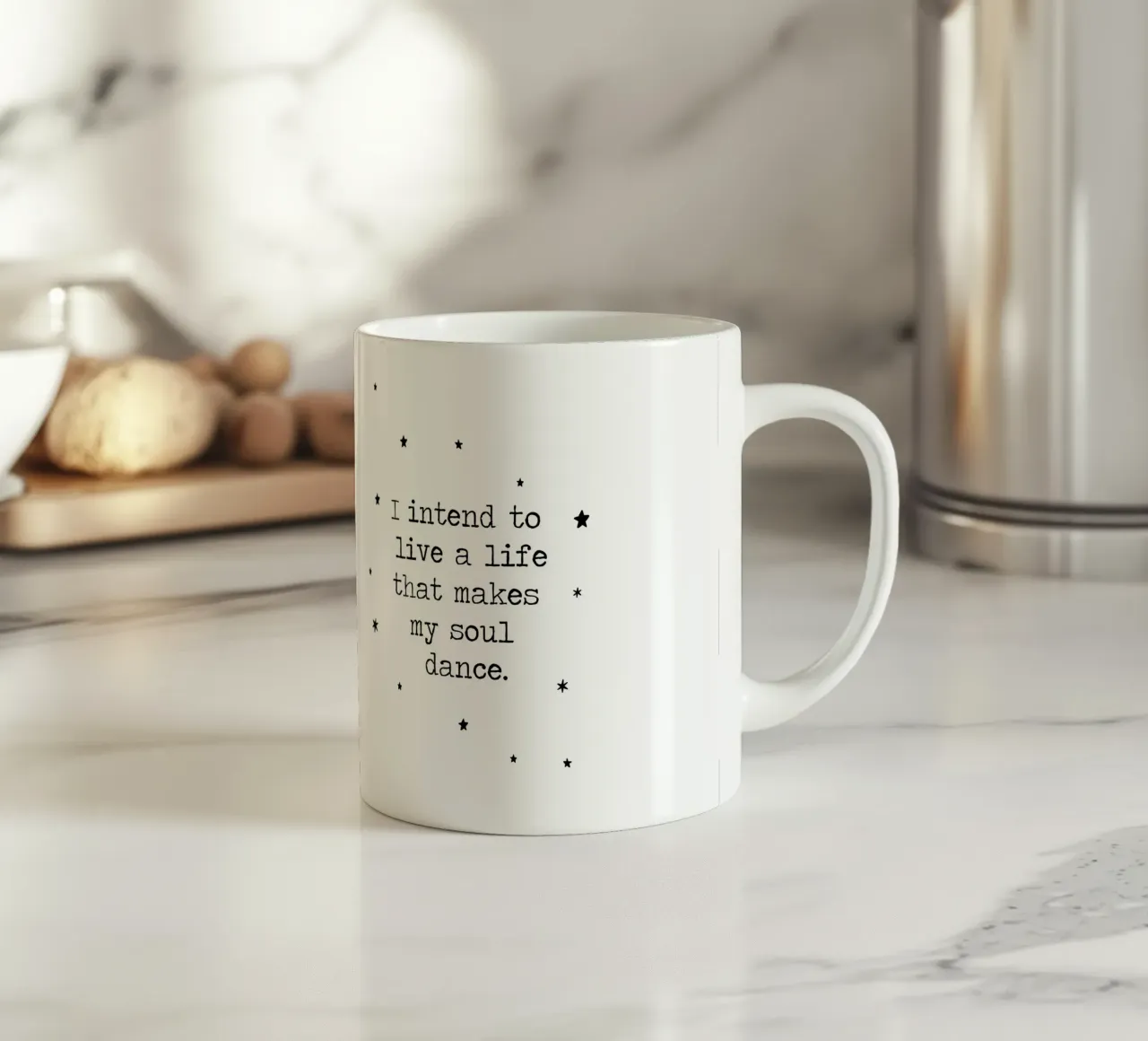 Intendo vivere una vita che faccia danzare la mia anima - citazione tazza in ceramica da Summer Soul Co. - Quotes