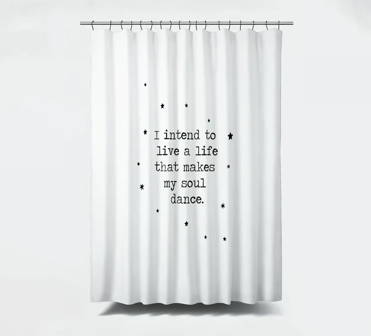 Intendo vivere una vita che faccia danzare la mia anima - citazione tenda da doccia da Summer Soul Co. - Quotes