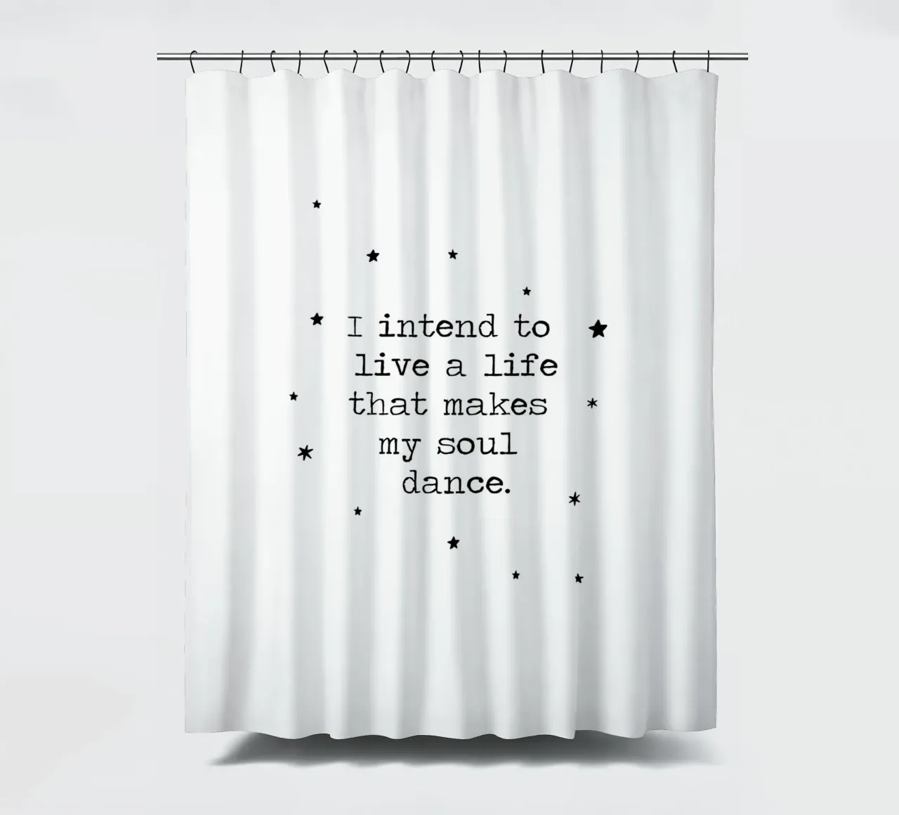 Intendo vivere una vita che faccia danzare la mia anima - citazione tenda da doccia da Summer Soul Co. - Quotes
