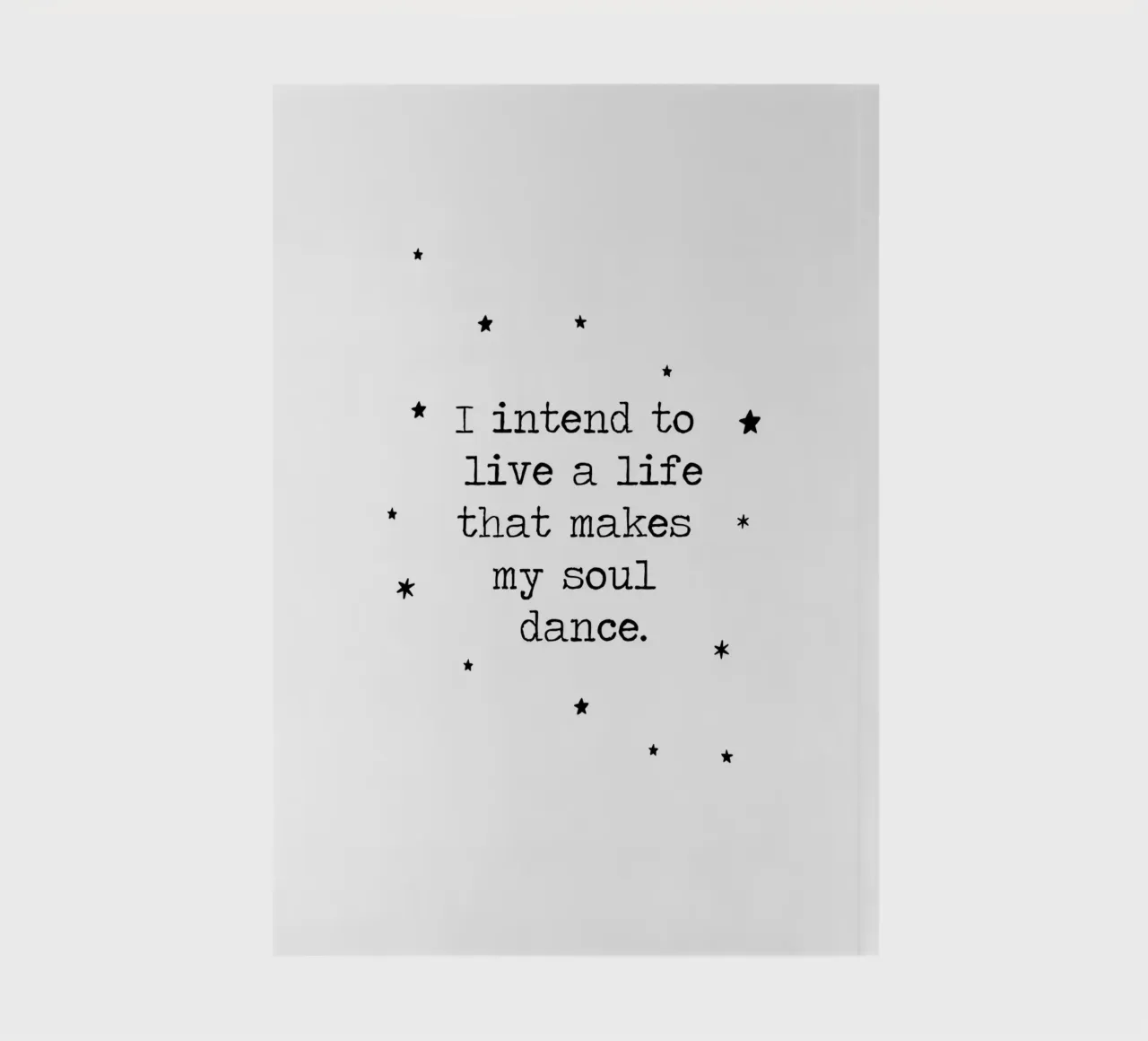 J'ai l'intention de vivre une vie qui fait danser mon âme - citation carnet de notes de Summer Soul Co. - Quotes