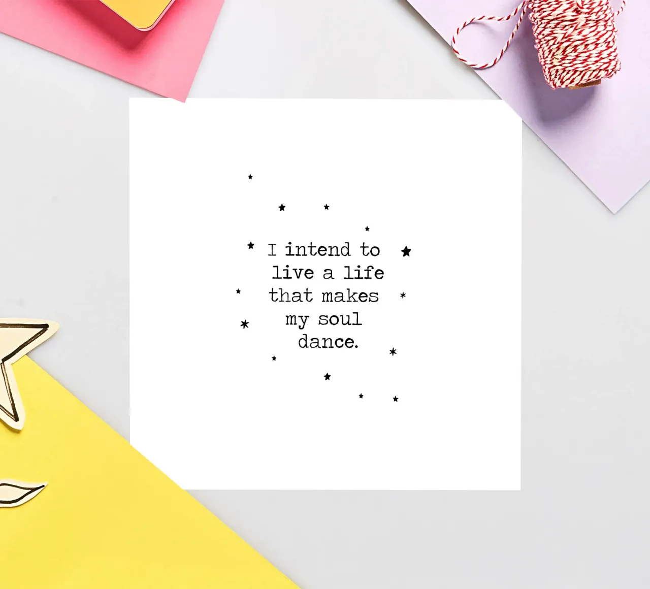 J'ai l'intention de vivre une vie qui fait danser mon âme - citation autocollant de Summer Soul Co. - Quotes