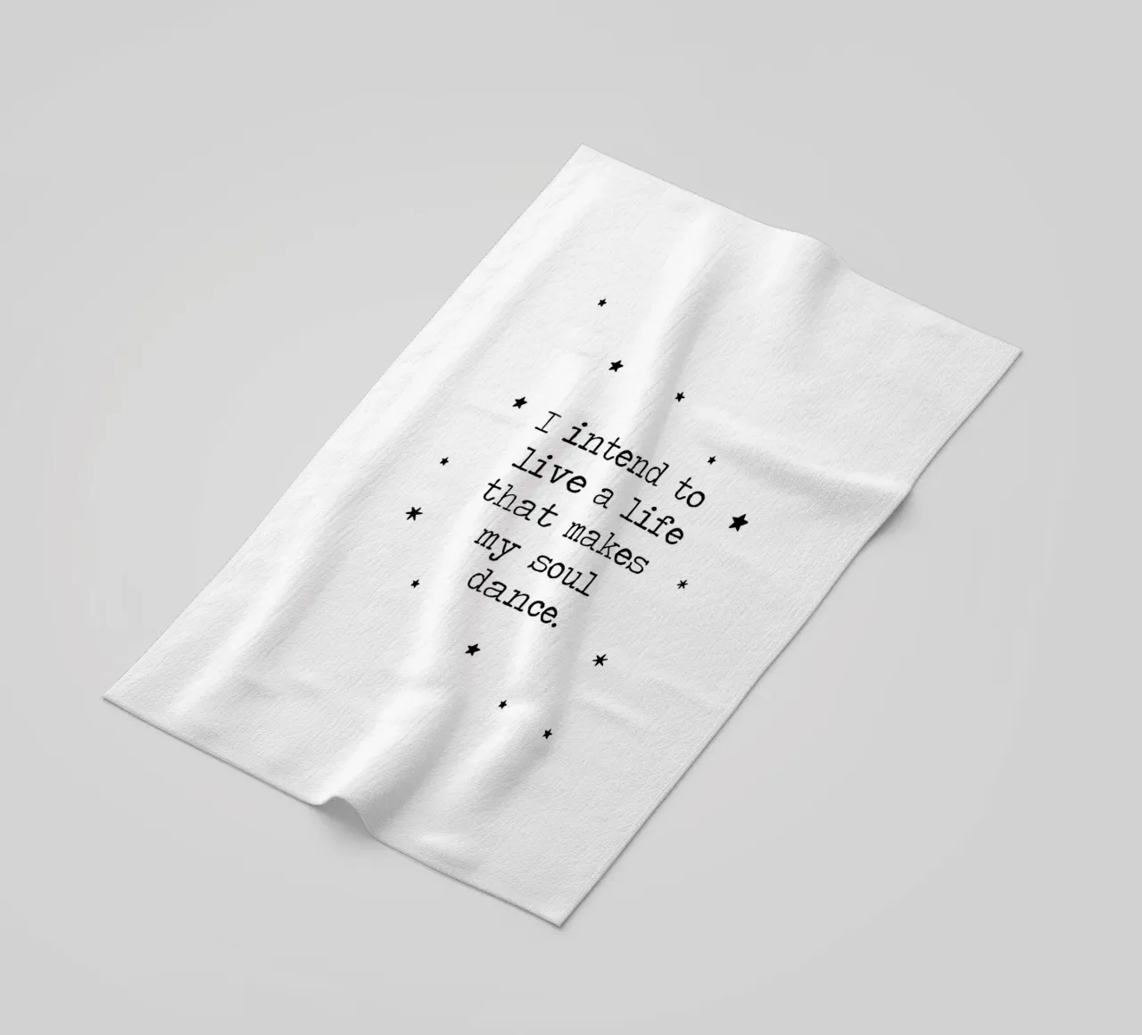 Intendo vivere una vita che faccia danzare la mia anima - citazione telo mare da Summer Soul Co. - Quotes