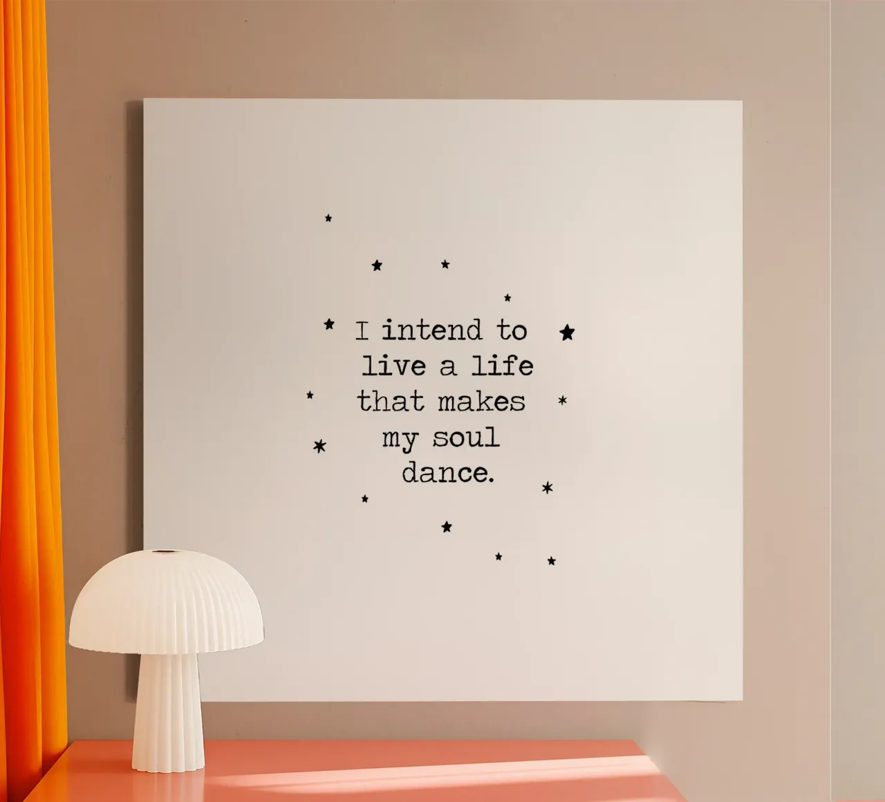 Intendo vivere una vita che faccia danzare la mia anima - citazione tela da Summer Soul Co. - Quotes