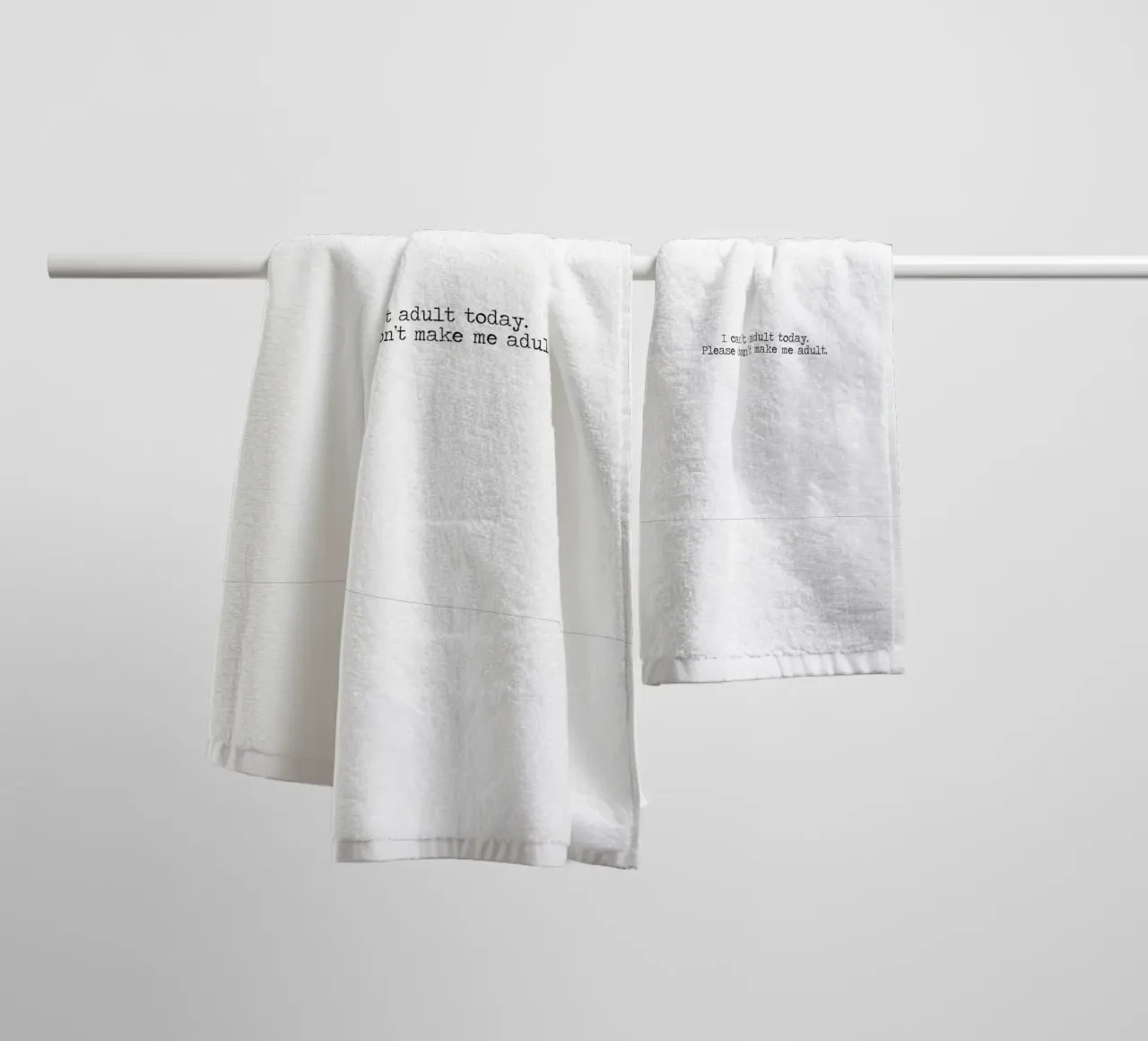 Ich kann heute nicht erwachsen werden, bitte zwingen Sie mich nicht dazu - Zitat Handtuch von Summer Soul Co. - Quotes