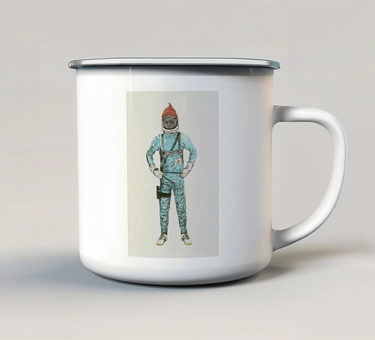 Zissou in Space tazza in smalto da Florent Bodart