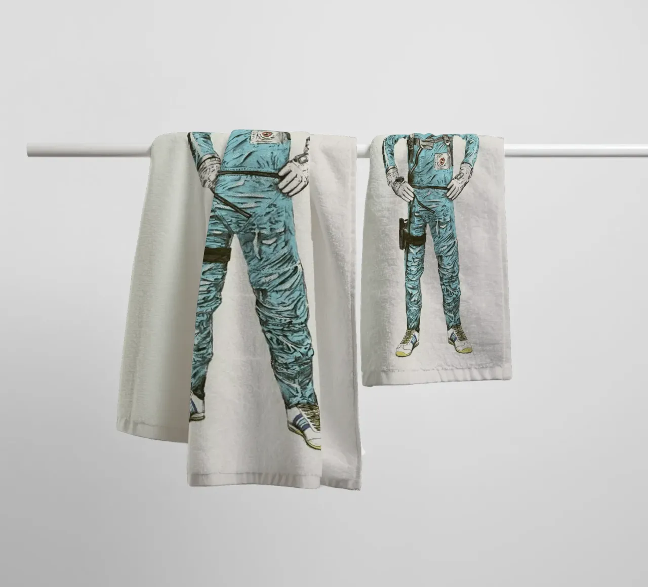Zissou in Space towel by Florent Bodart