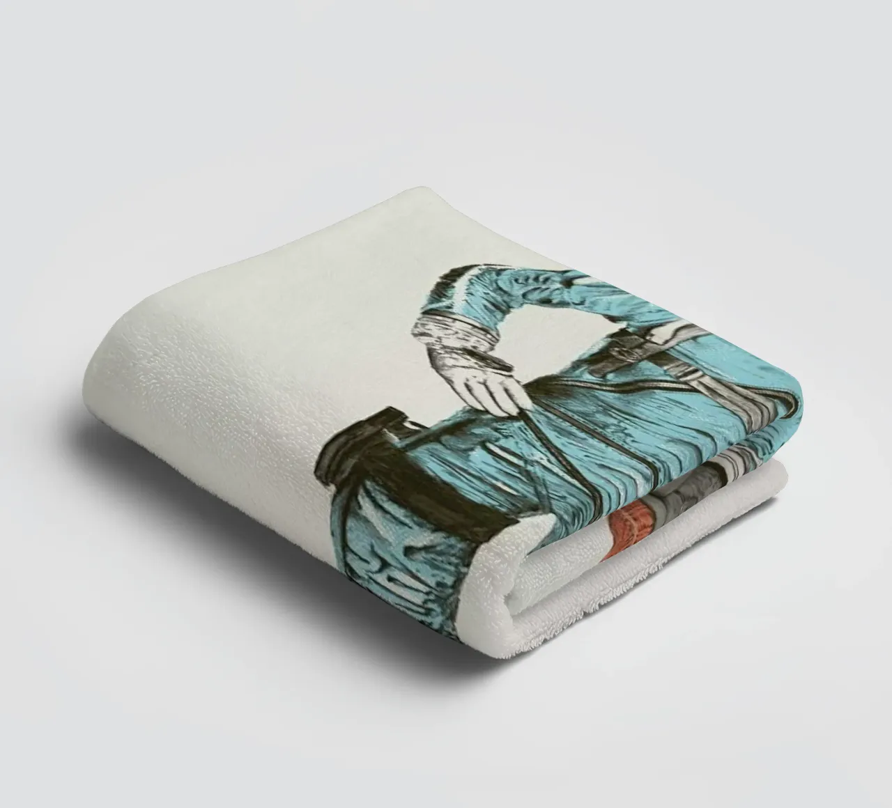 Zissou in Space towel by Florent Bodart