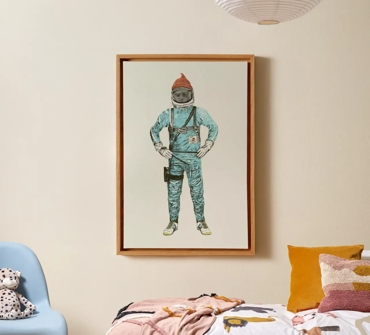 Zissou in Space tela con Cornice a cassetta da Florent Bodart