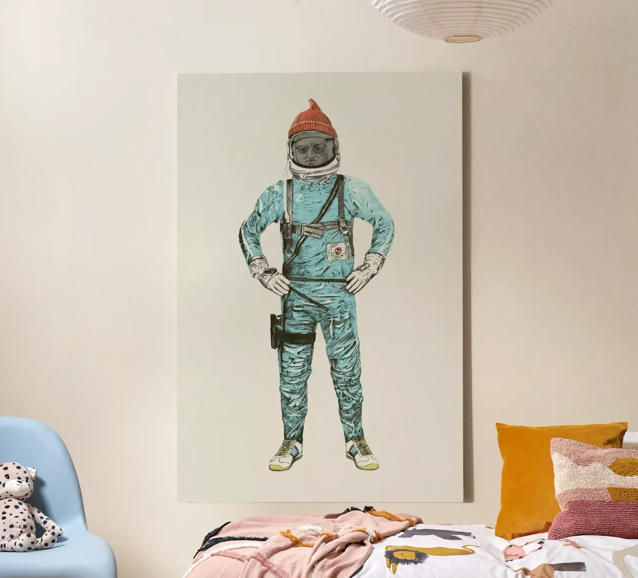 Zissou in Space tela con Cornice a cassetta da Florent Bodart