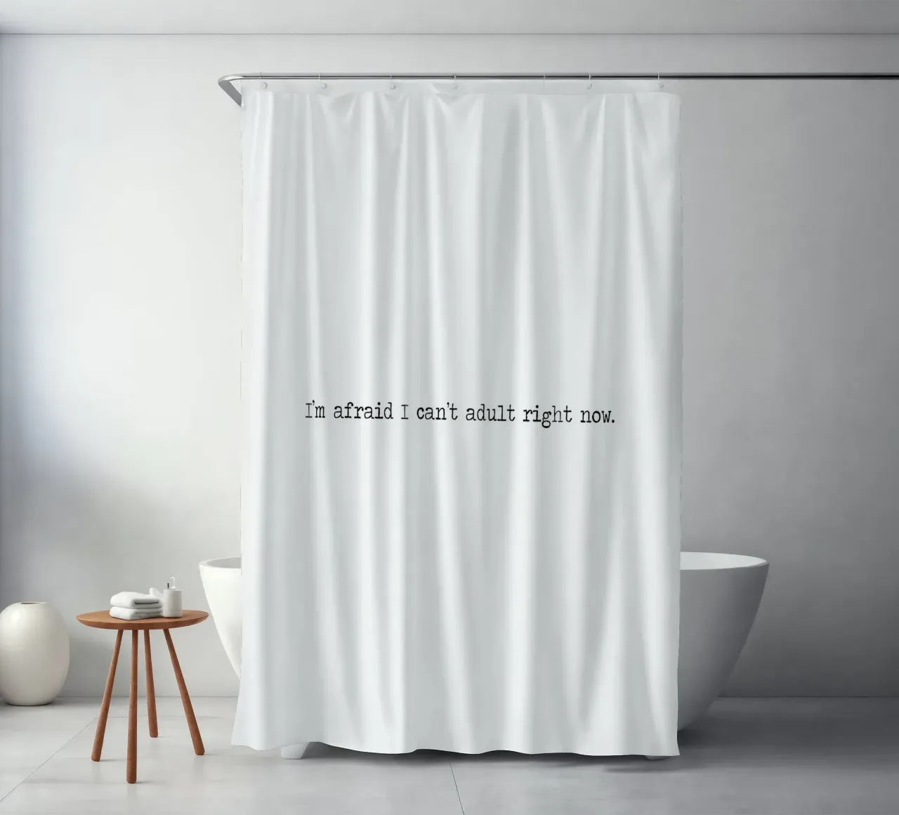 "Ich fürchte, ich kann jetzt nicht erwachsen werden" - Zitat Erwachsenwerden Duschvorhang von Summer Soul Co. - Quotes