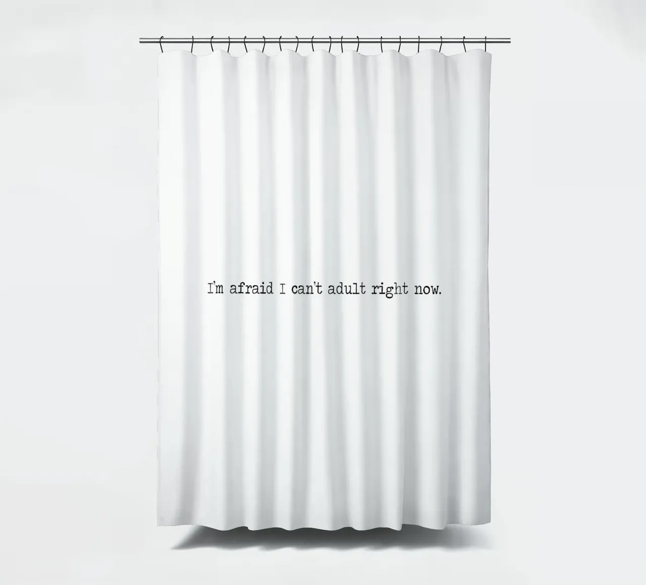 "Ich fürchte, ich kann jetzt nicht erwachsen werden" - Zitat Erwachsenwerden Duschvorhang von Summer Soul Co. - Quotes