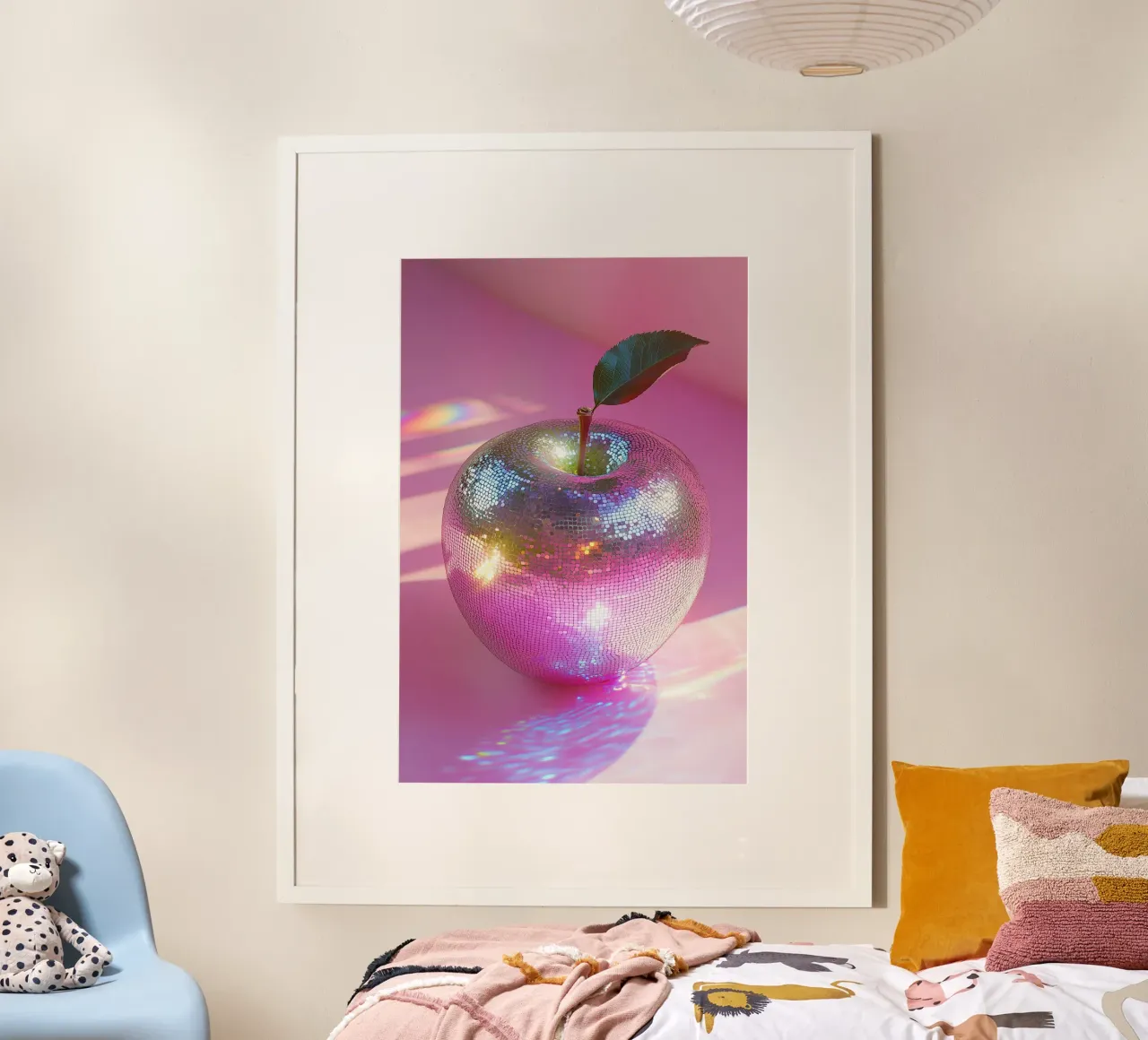 Mosaico di mele da discoteca poster con telaio in plastica da Carinaprint