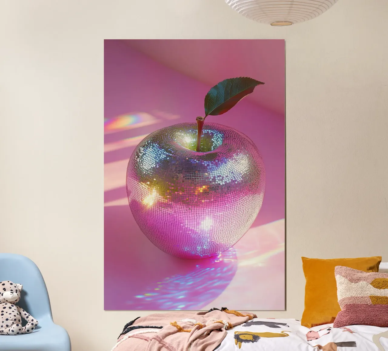 Mosaico di mele da discoteca poster con telaio in plastica da Carinaprint