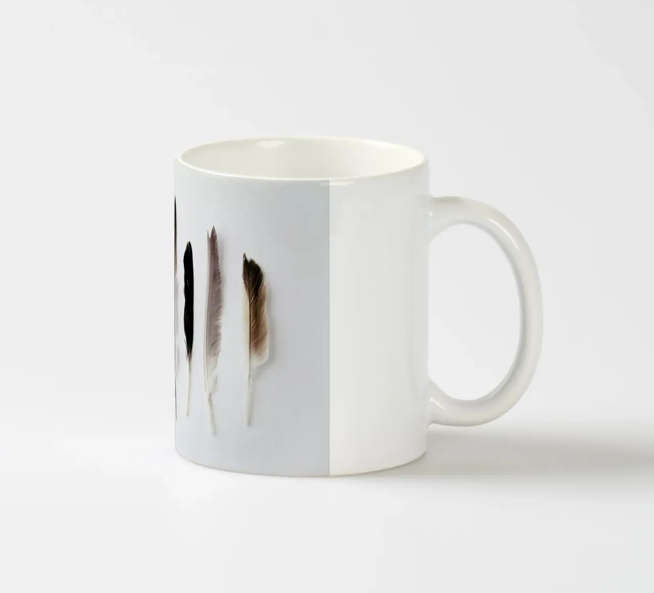 Autumn Feathers ceramic mug by Miles of Light