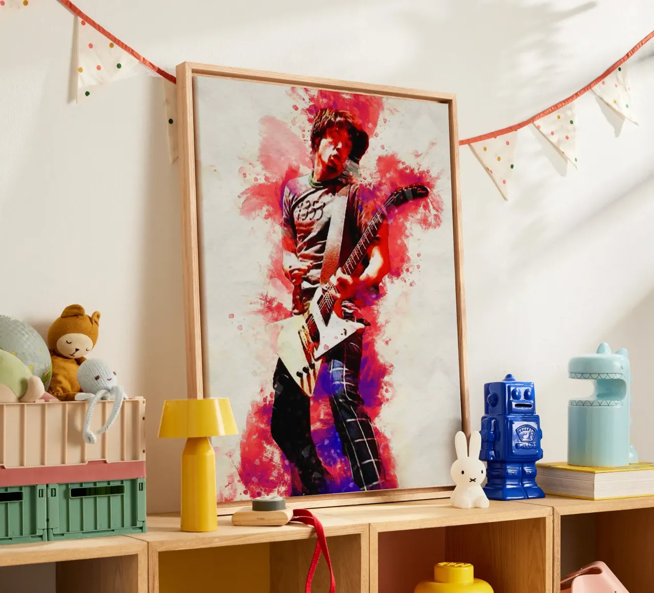 Smudge of Portrait Dave Grohl canvas by Gunawan Rb