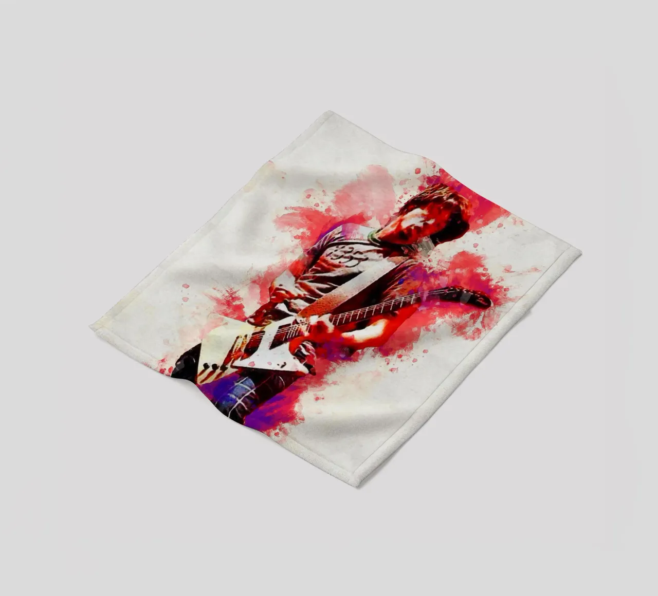 Smudge of Portrait Dave Grohl fleece blanket by Gunawan Rb