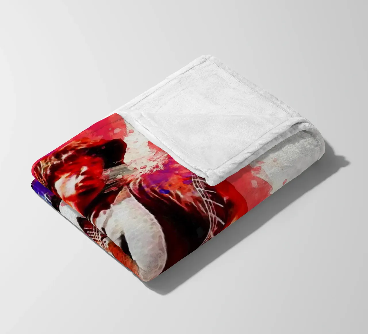 Smudge of Portrait Dave Grohl fleece blanket by Gunawan Rb